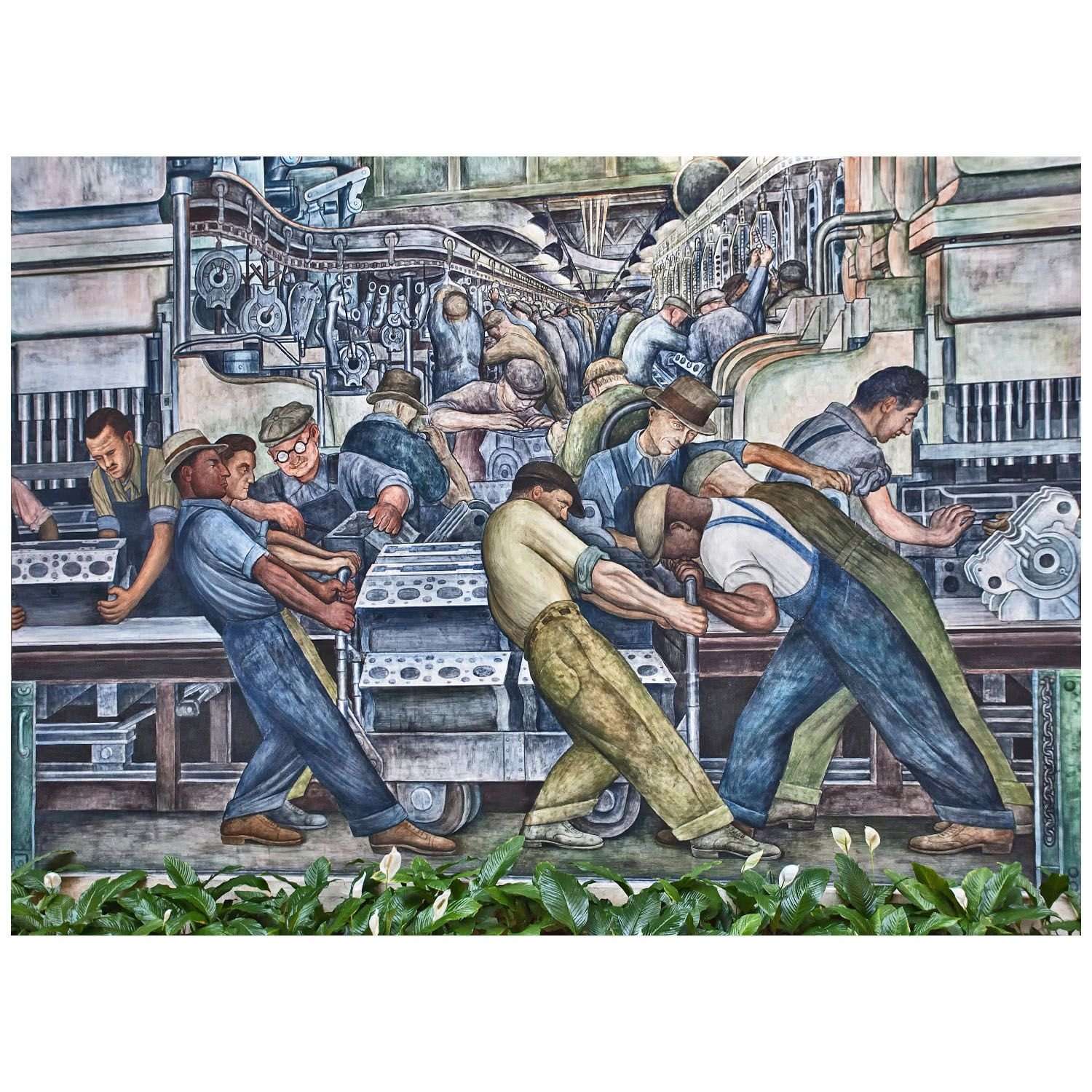  Diego Rivera. Frescos at the Detroit Institute of Arts. 1932