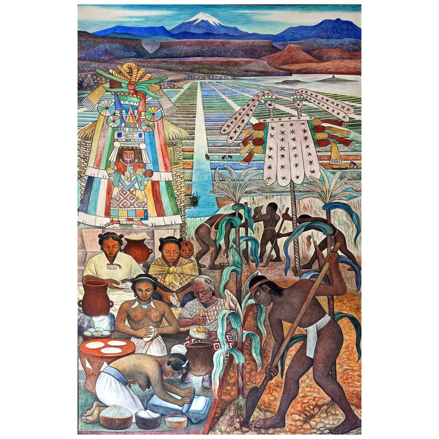  Diego Rivera. The Cultivation of Corn. 1942. Mural in the National Palace.