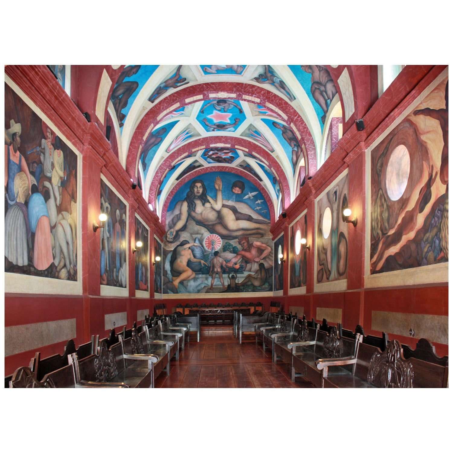  Diego Rivera. Mural in Capella Riveriana. 1920s. Agricultural University Mexico