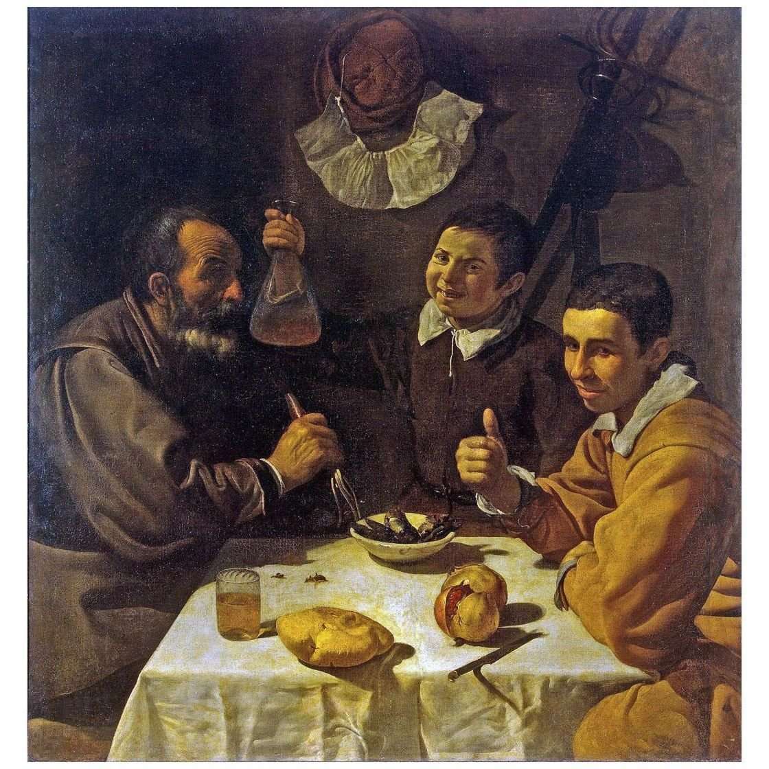  Diego Velazquez. El almuerzo. 1617-1618. Hermitage St-Petersburg
