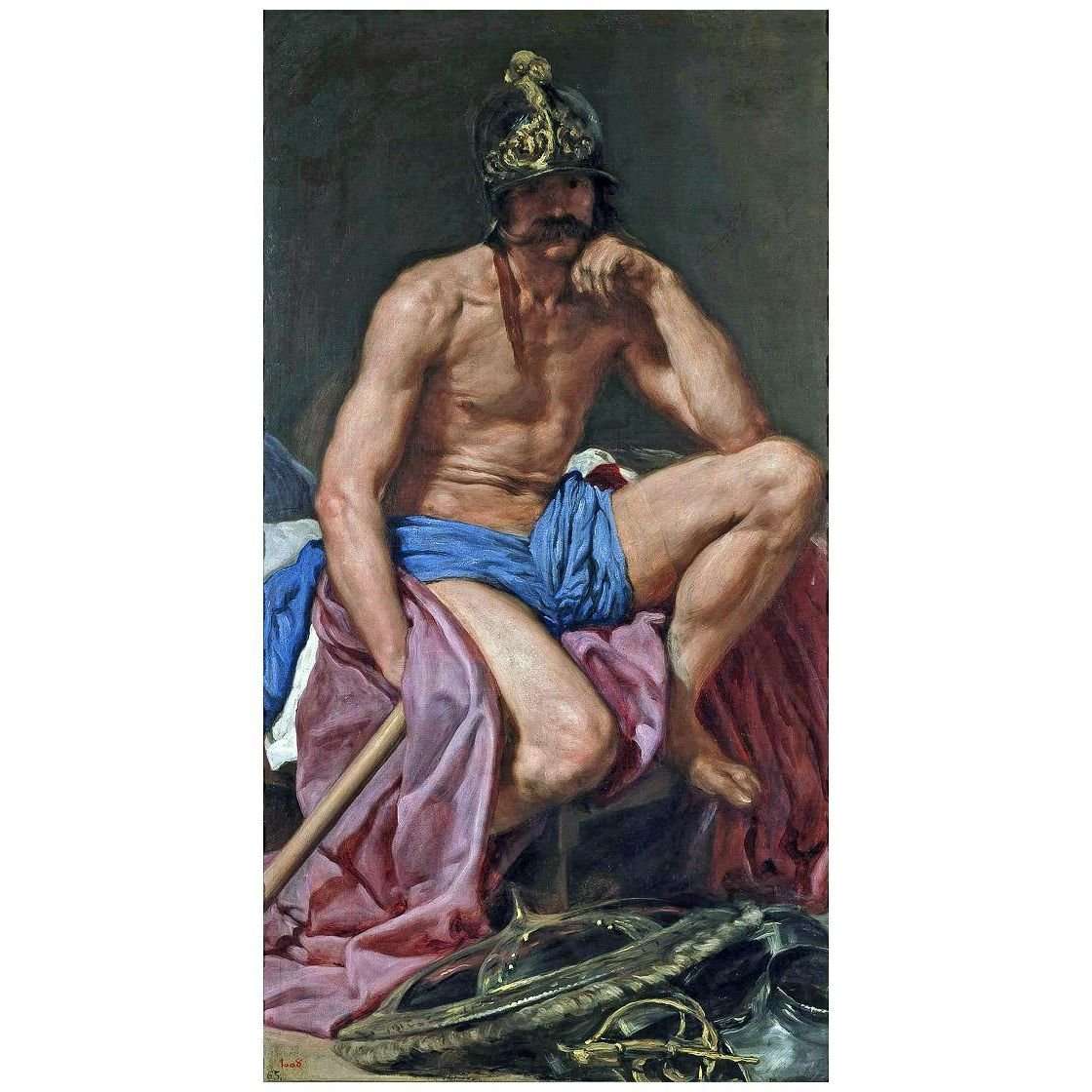  Diego Velazquez. El dios Marte. 1640. Museo del Prado Madrid