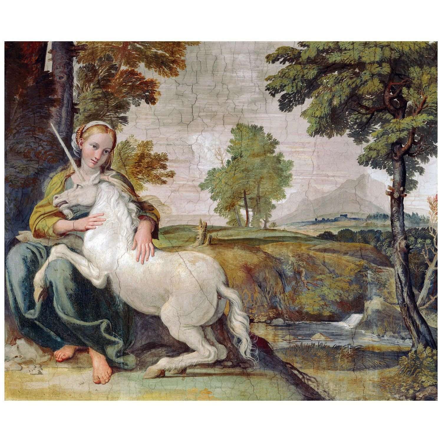  Domenichino. Vergine e Unicorno. 1602. Palazzo Farnese, Roma