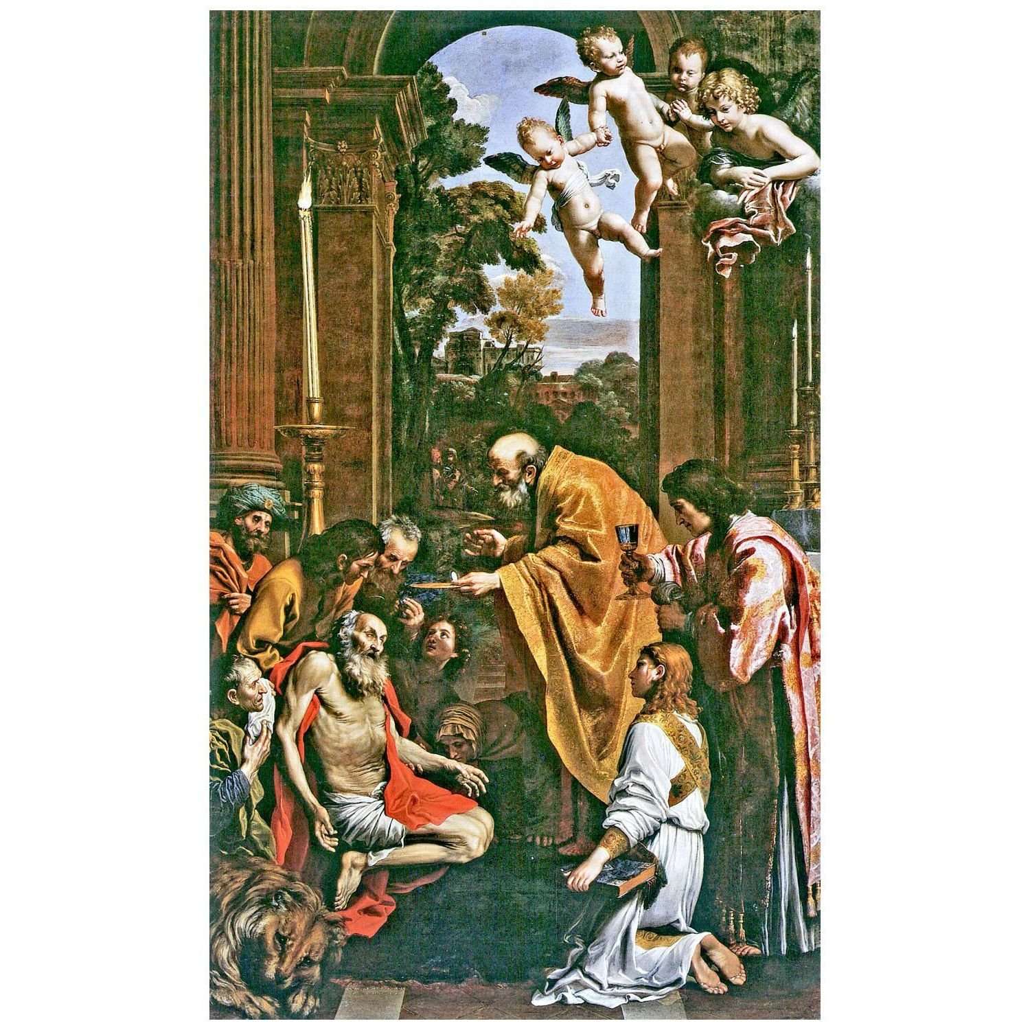  Domenichino. Comunione di San Girolamo. 1614. Musei Vaticani