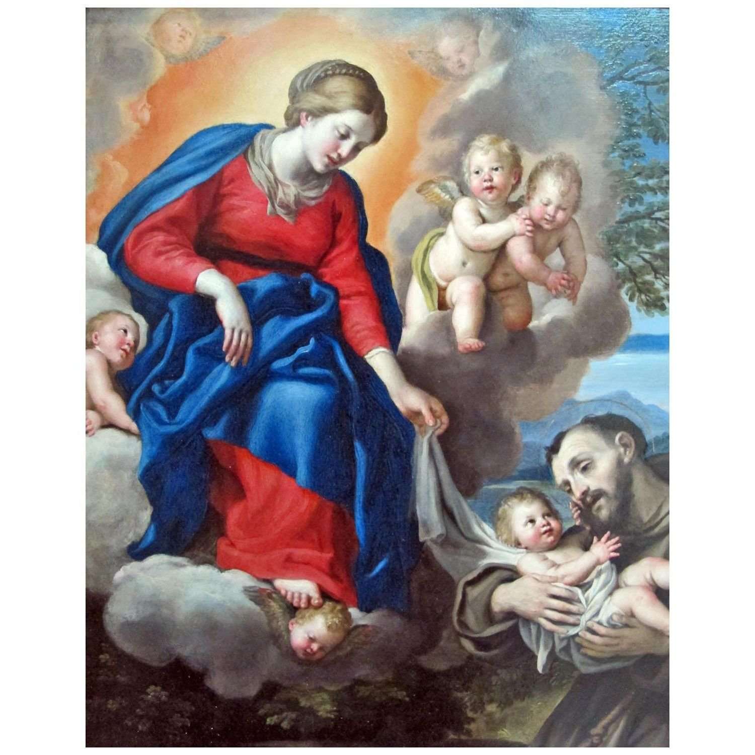  Domenichino. Madonna col Bambino e San Francesco. 1621. Musee du Louvre