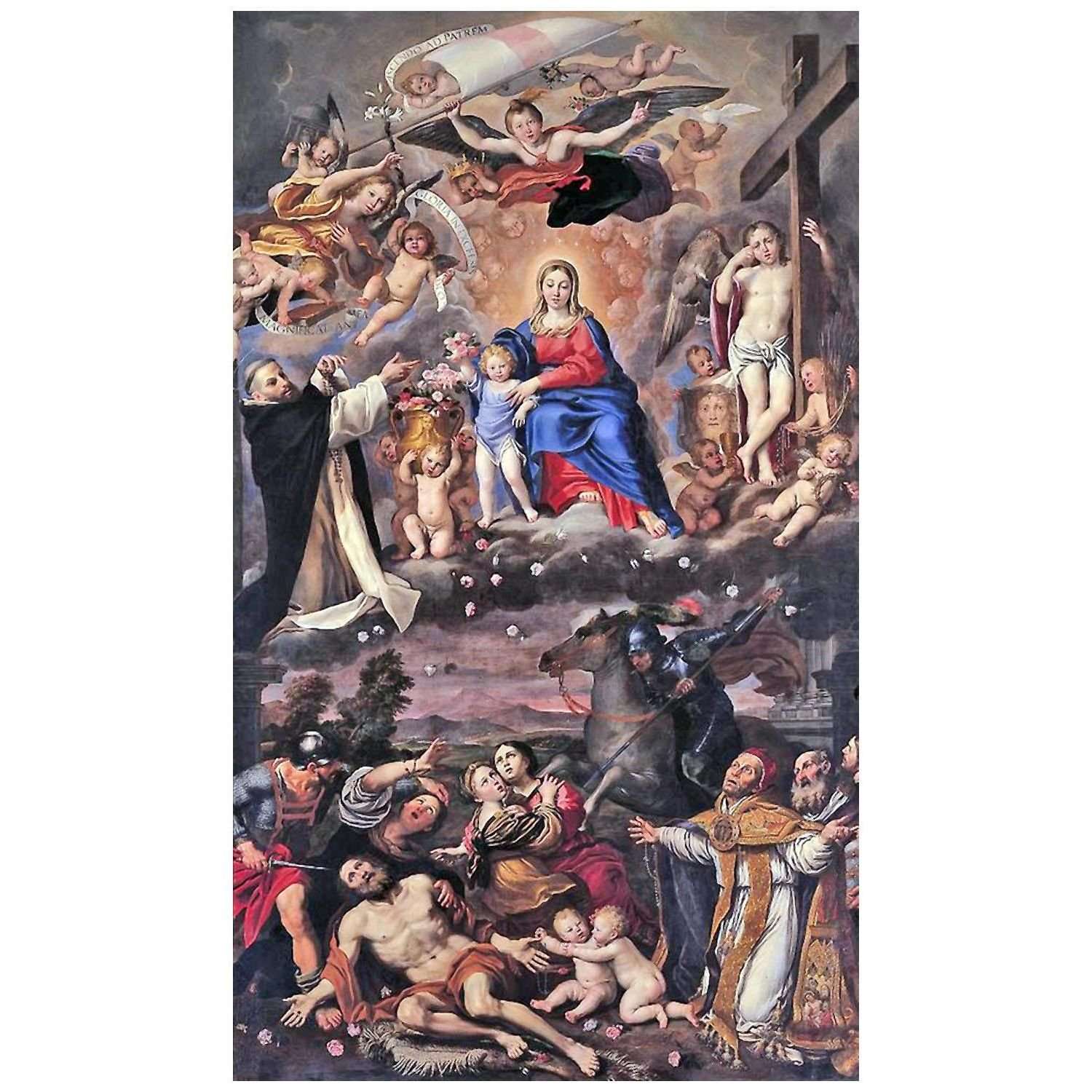  Domenichino. Madonna del Rosario. 1621. Pinacoteca di Bologba