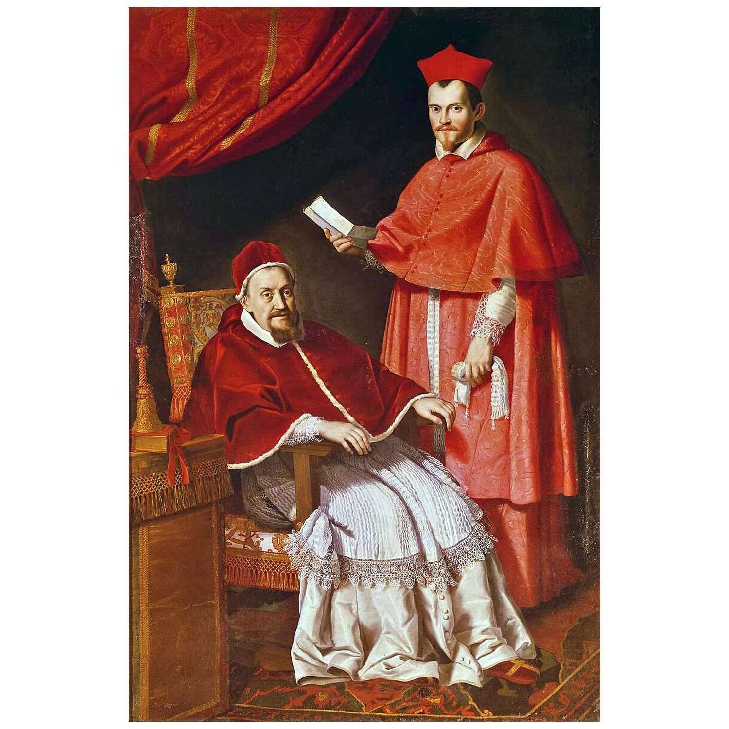  Domenichino. Papa Gregorio XV con Ludovico Ludovisi. 1622. MBA de Beziers