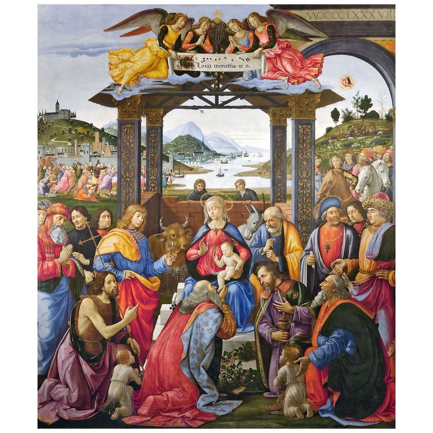  Ghirlandaio. Adorazione dei Magi. 1489. Museo degli Innocenti Firenze