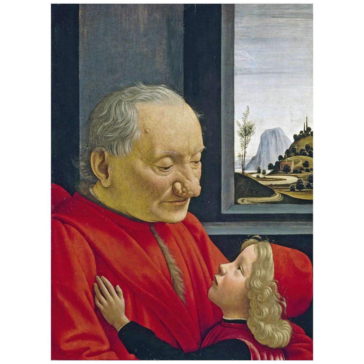  Ghirlandaio. Ritratto di vecchio con nipote. 1490. Musee du Louvre