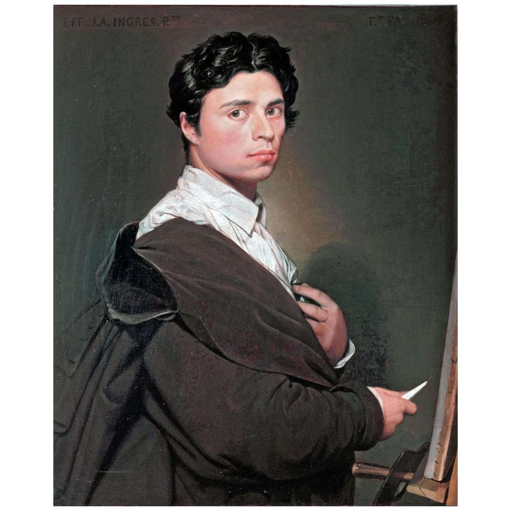    Dominique Ingres. Autoportrait ? l'?ge de 24 ans. 1804. Musee Conde Chantilly