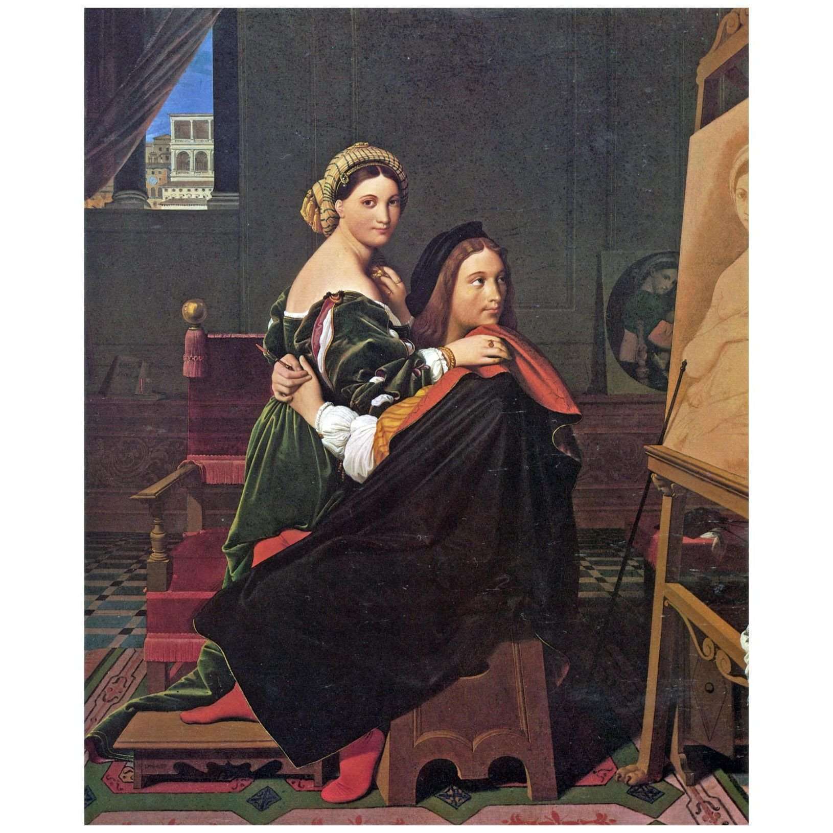    Dominique Ingres. Rapha?l et la Fornarine. 1814. Fogg Museum Harvard