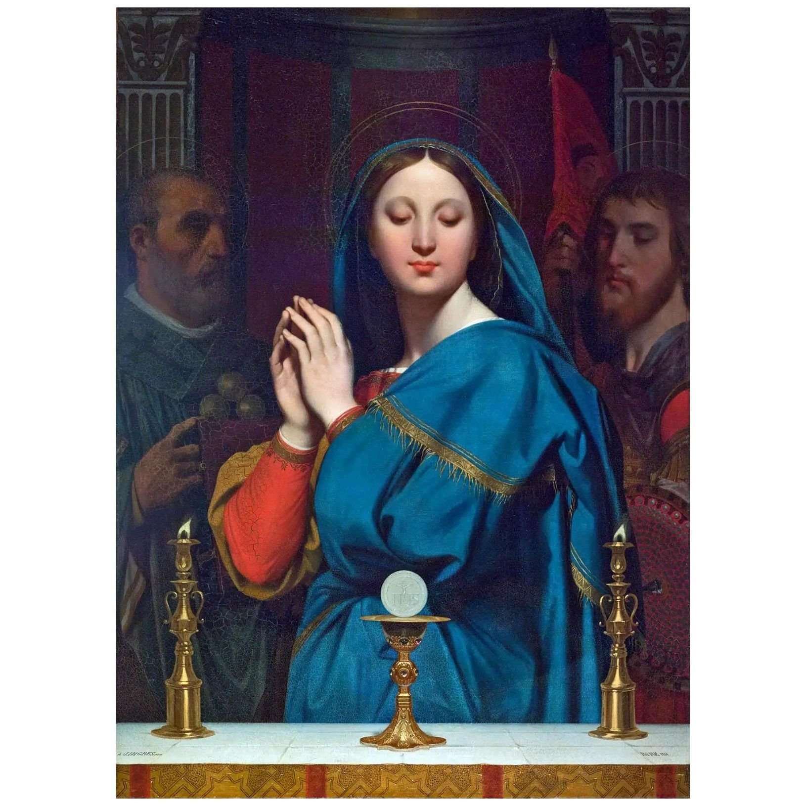    Dominique Ingres. La Vierge adorant l'H?te. 1841. Pushkin Museum