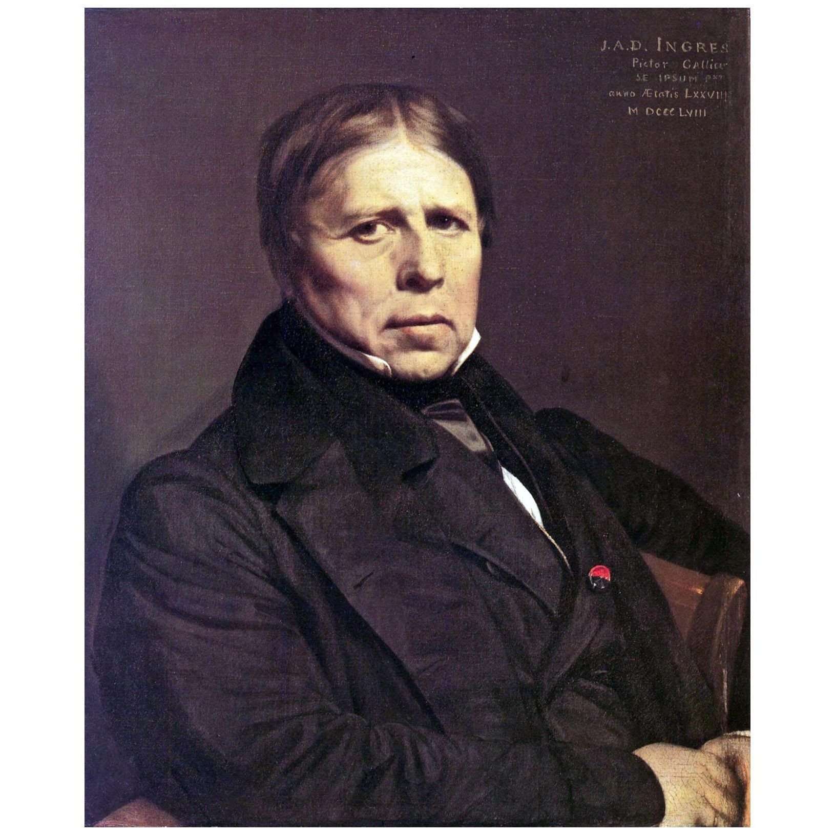    Dominique Ingres. Autoportrait. 1858. Galleria degli Uffizi