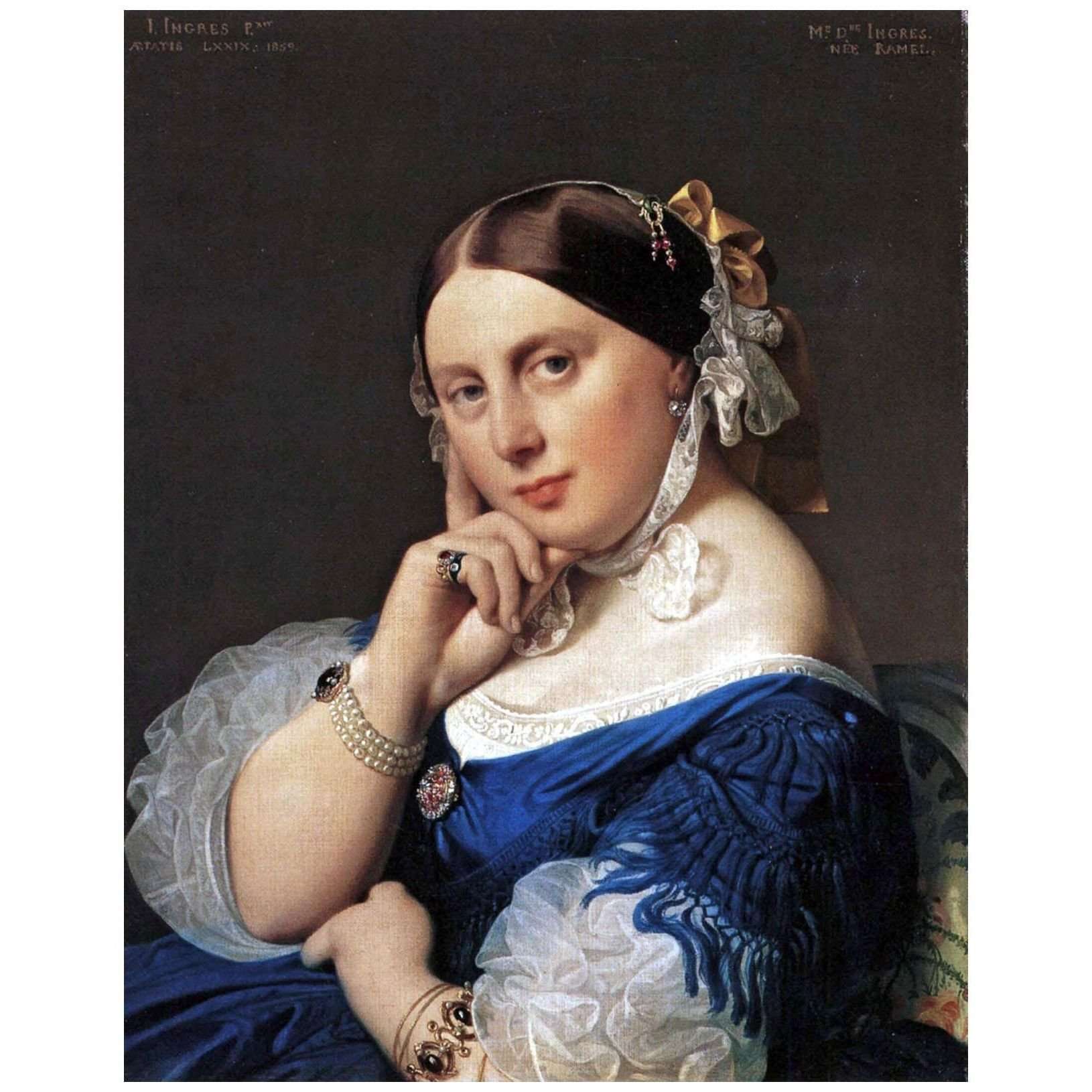    Dominique Ingres. Portrait de madame Ingres. 1859. Am Romerholz Winterthur