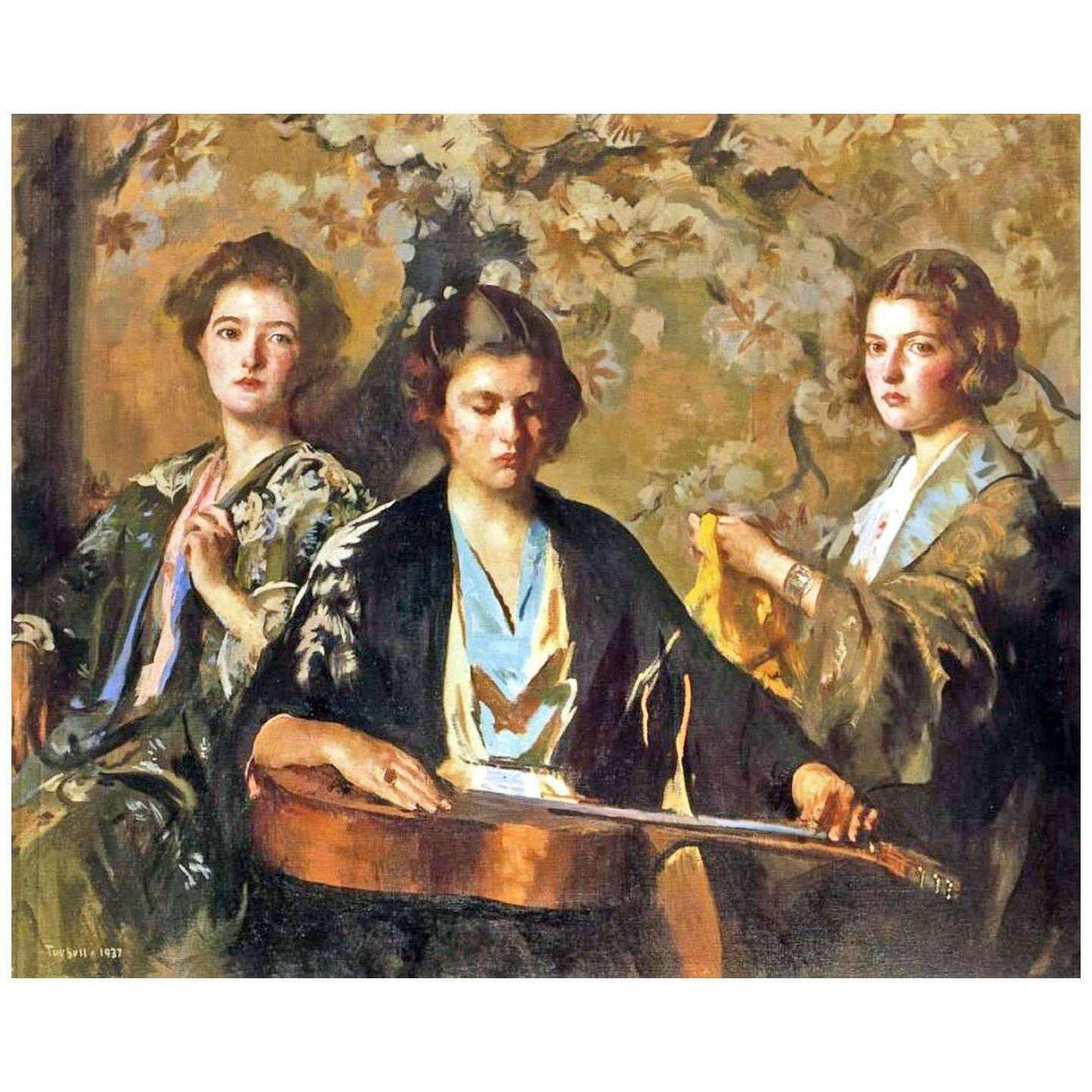  Edmund Tarbell. My Three Granddaughters. 1937. Boston Museum of Fine Arts