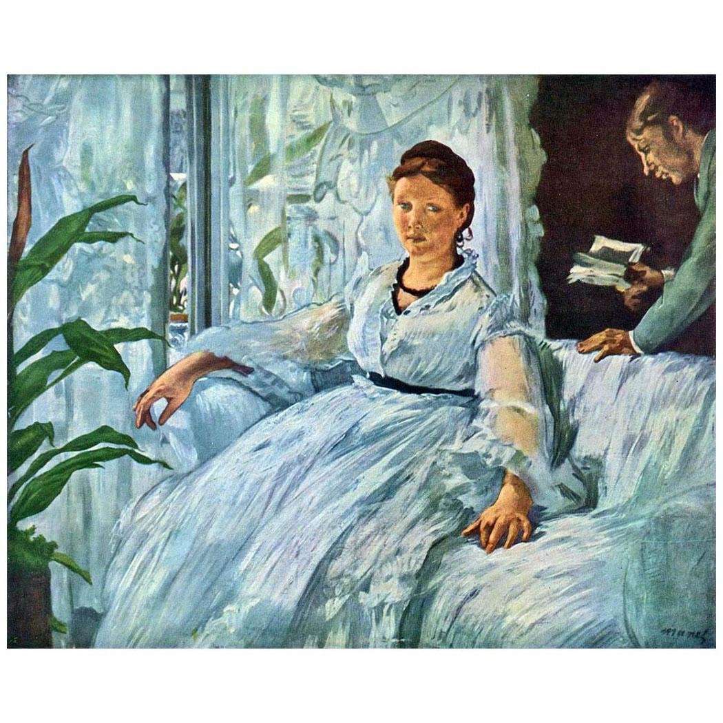  Edouard Manet. La lecture (Suzanne Manet et Leon Leenhoff). 1769. Musee dOrsay