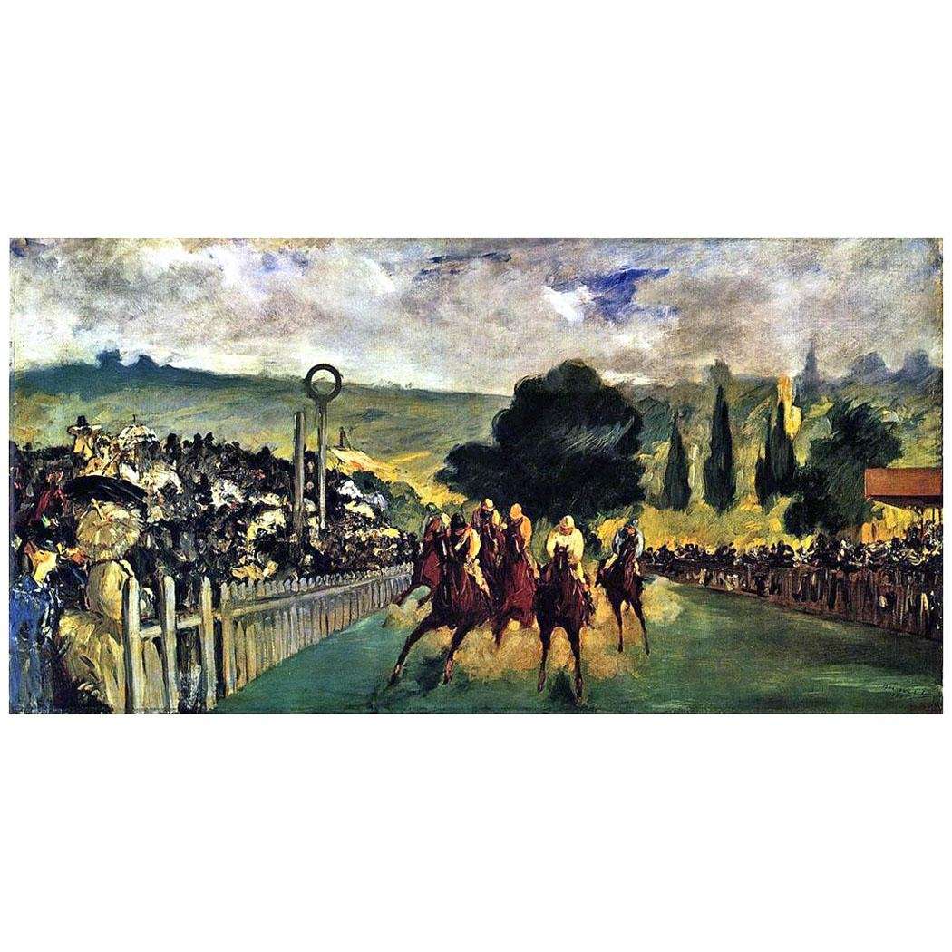  Edouard Manet. La courses a Longchamp. 1864. Art Institute, Chicago