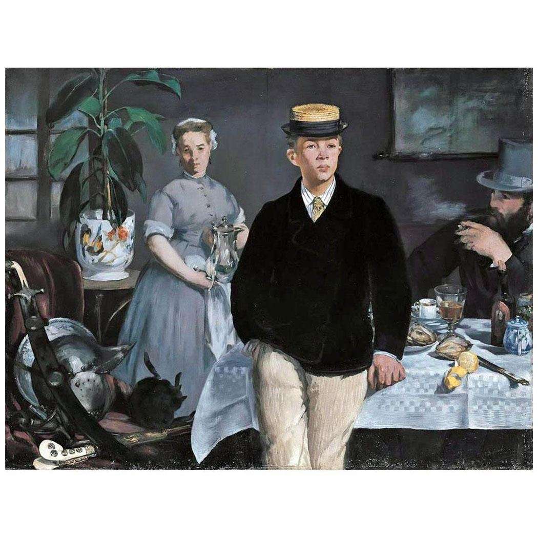  Edouard Manet. Le dejeuner dans latelier. 1868. Neue Pinakothek, Munchen