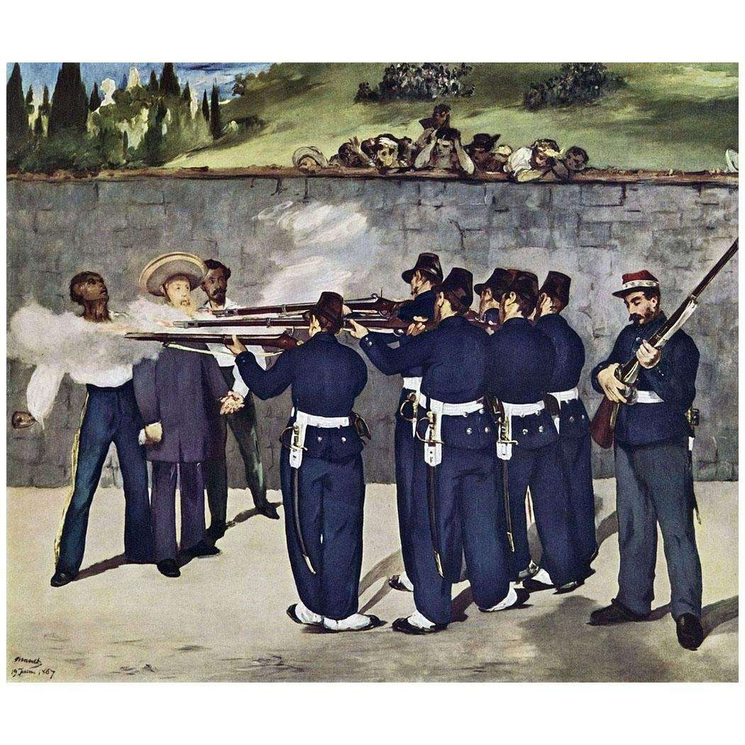  Edouard Manet. Lexecution de lempereur Maximilien. 1868. Kunsthalle Manheim