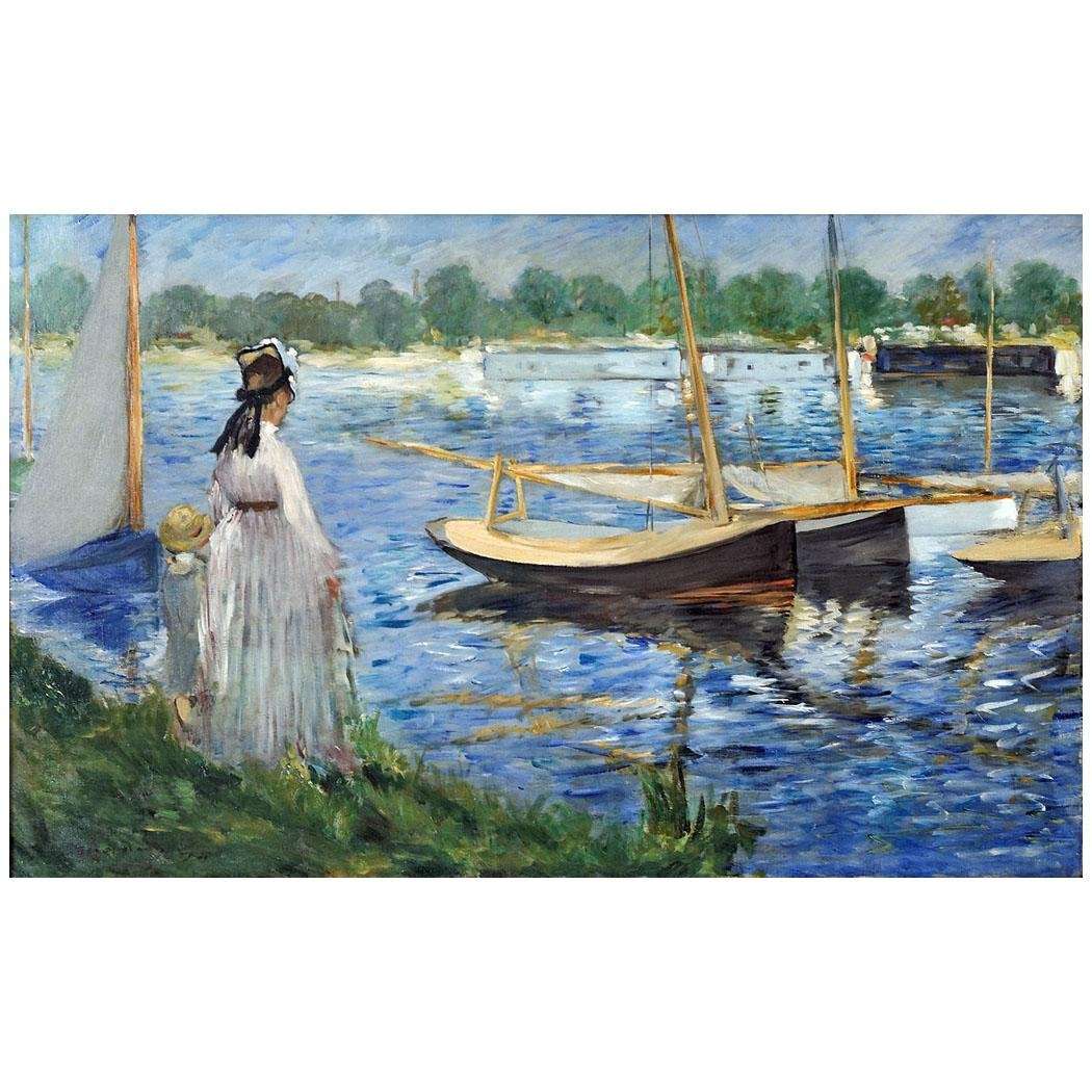 Edouard Manet. Boards de Seine a Argenteuil. 1874. Courtauld Gallery, London.