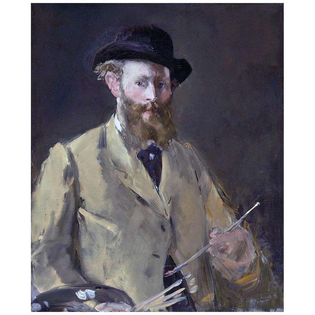  Edouard Manet. Autoportrait avec palette. 1879