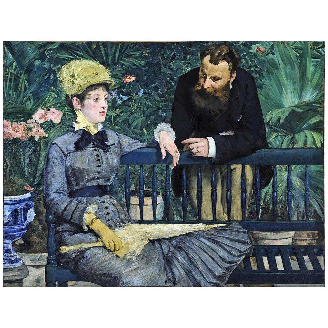  Edouard Manet. Dans le conservatorie. 1879. Gemaldegalerie, Berlin