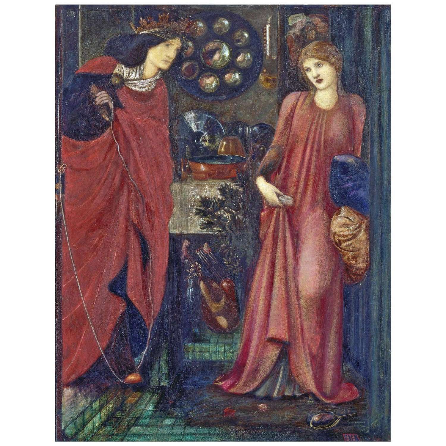  -Edward Burne-Jones. Fair Rosamund and Queen Eleanor. 1861. Yale Center for British Art