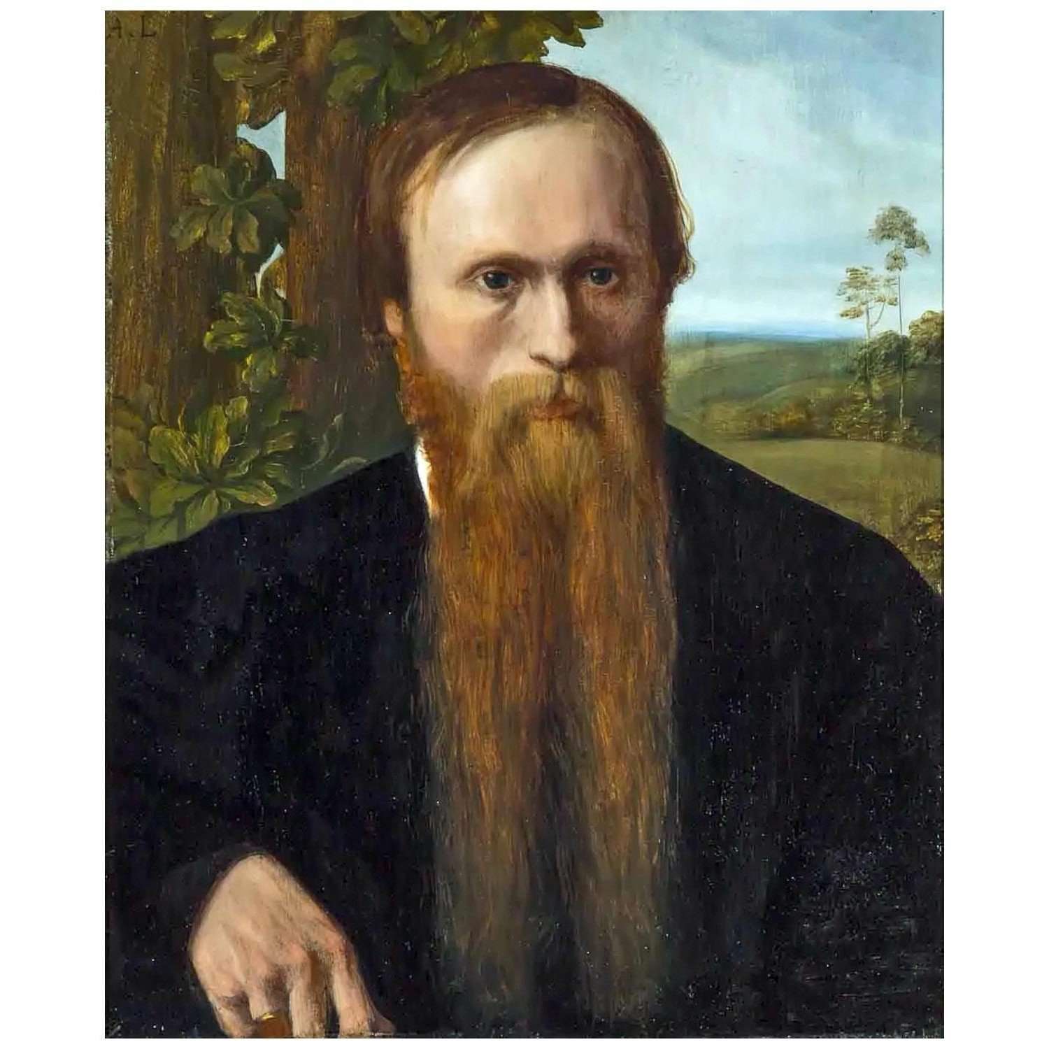  -Alphonse Legros. Edward Burne-Jones. 1868. Aberdeen Art Gallery
