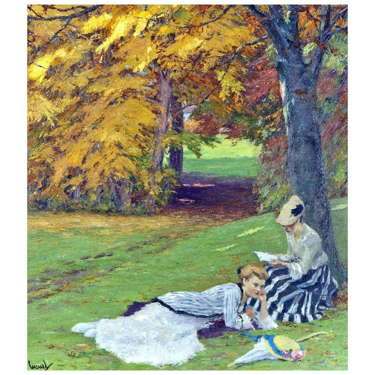  Edward Cucuel. Beautiful Autumn Day. 1915