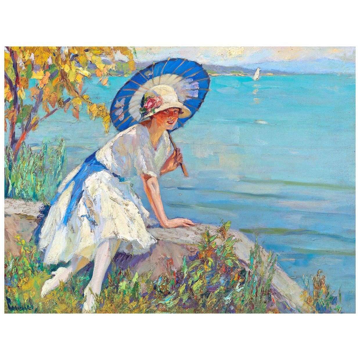  Edward Cucuel. On the Seafront. 1925