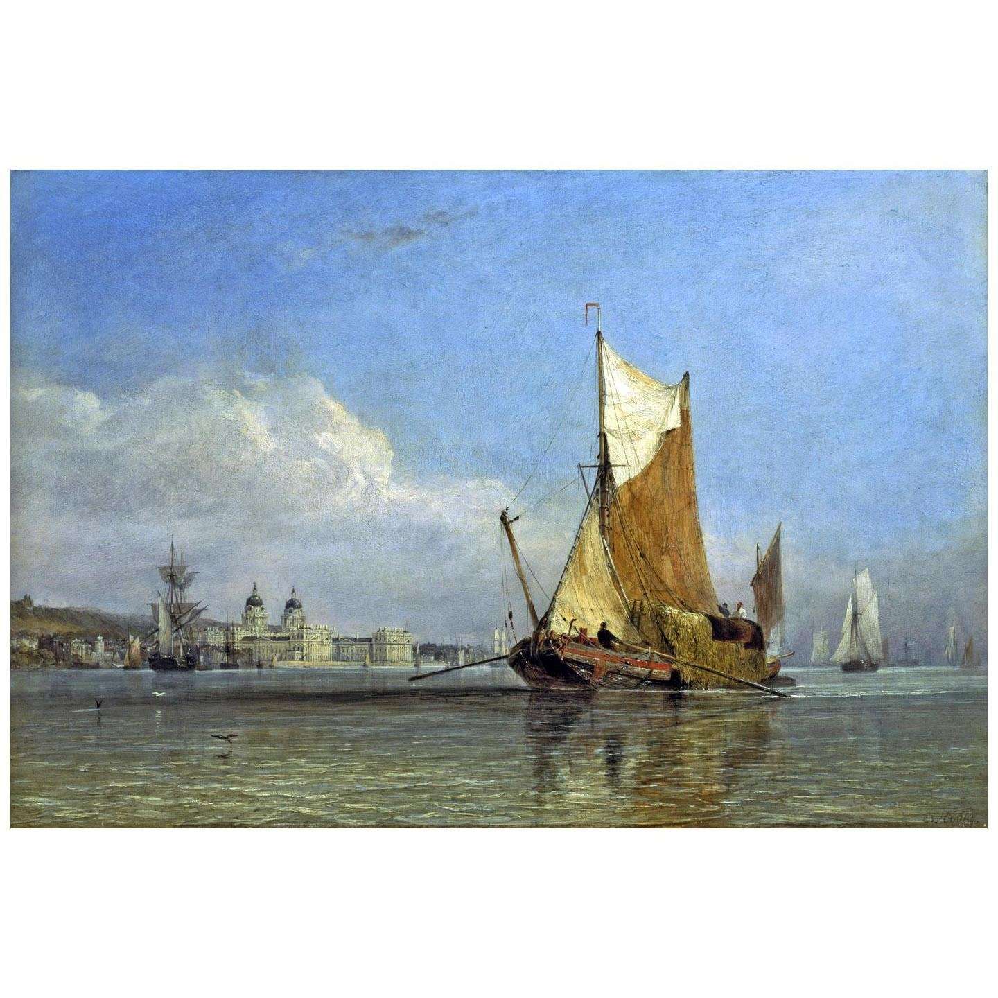  Edward William Cooke. Hay Barge off Greenwich. 1835. Royal Museum Greenwich