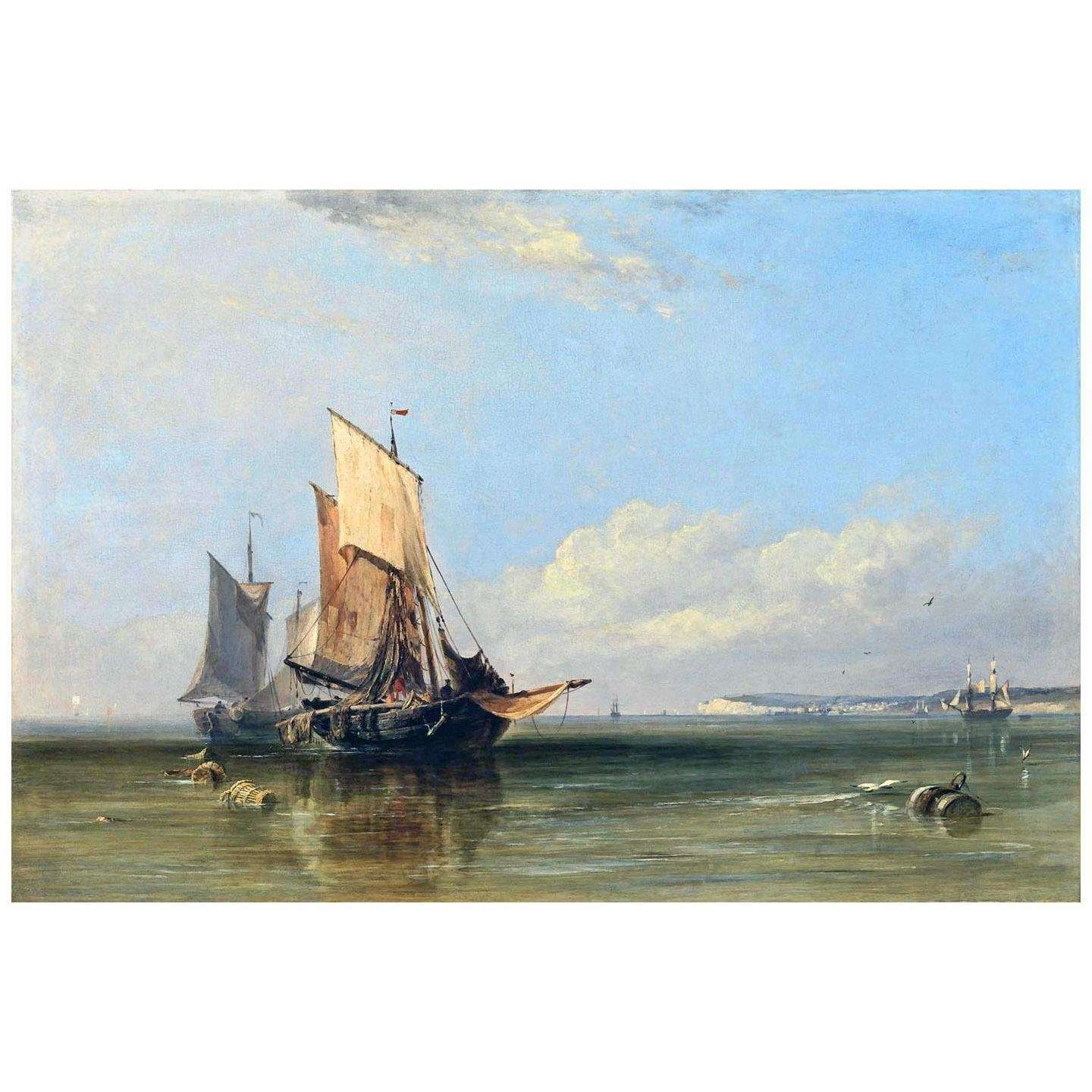  Edward William Cooke. Honfleur Fishing boats. 1835. Private collection