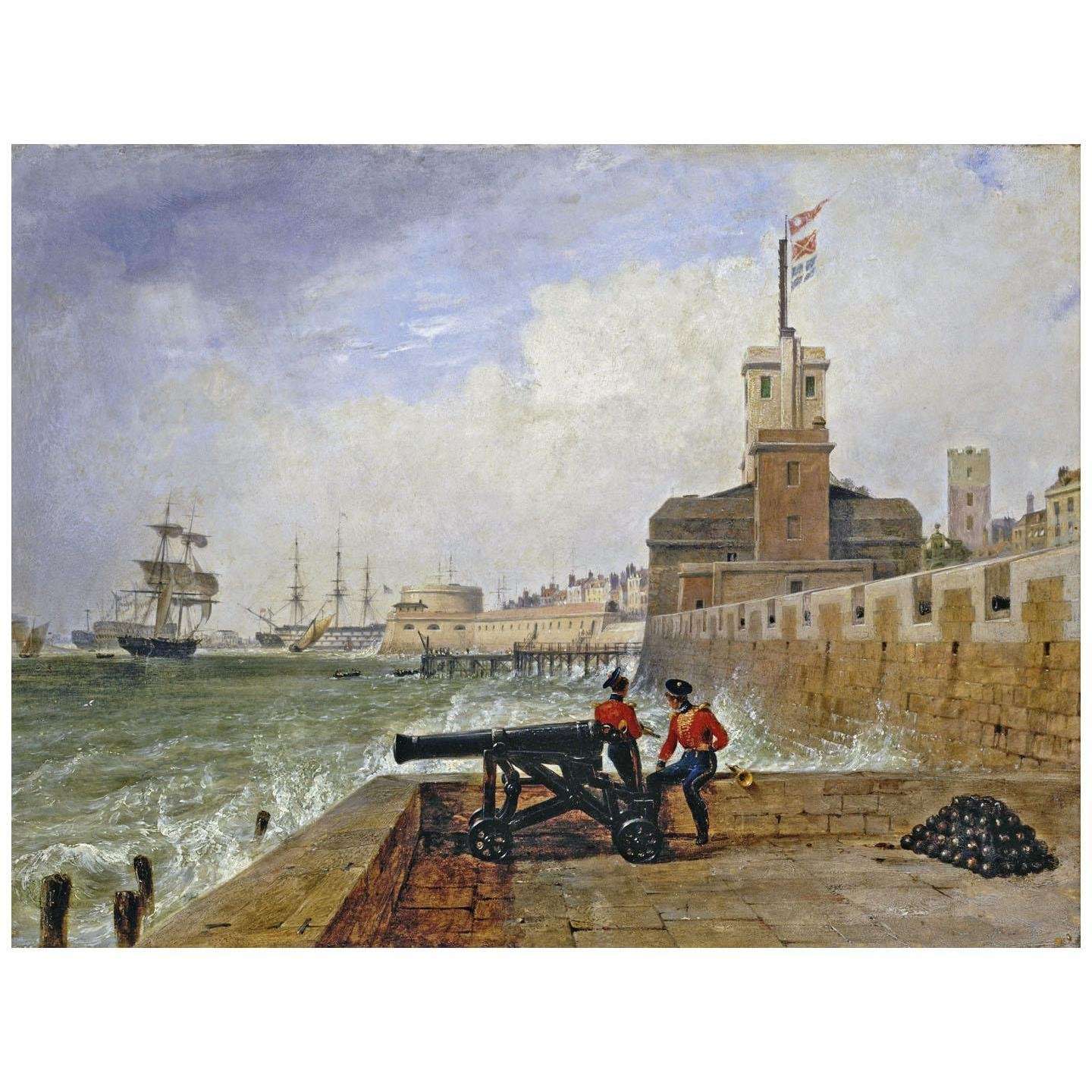  Edward William Cooke. Semaphore at Portsmouth. 1836. Royal Museum Greenwich