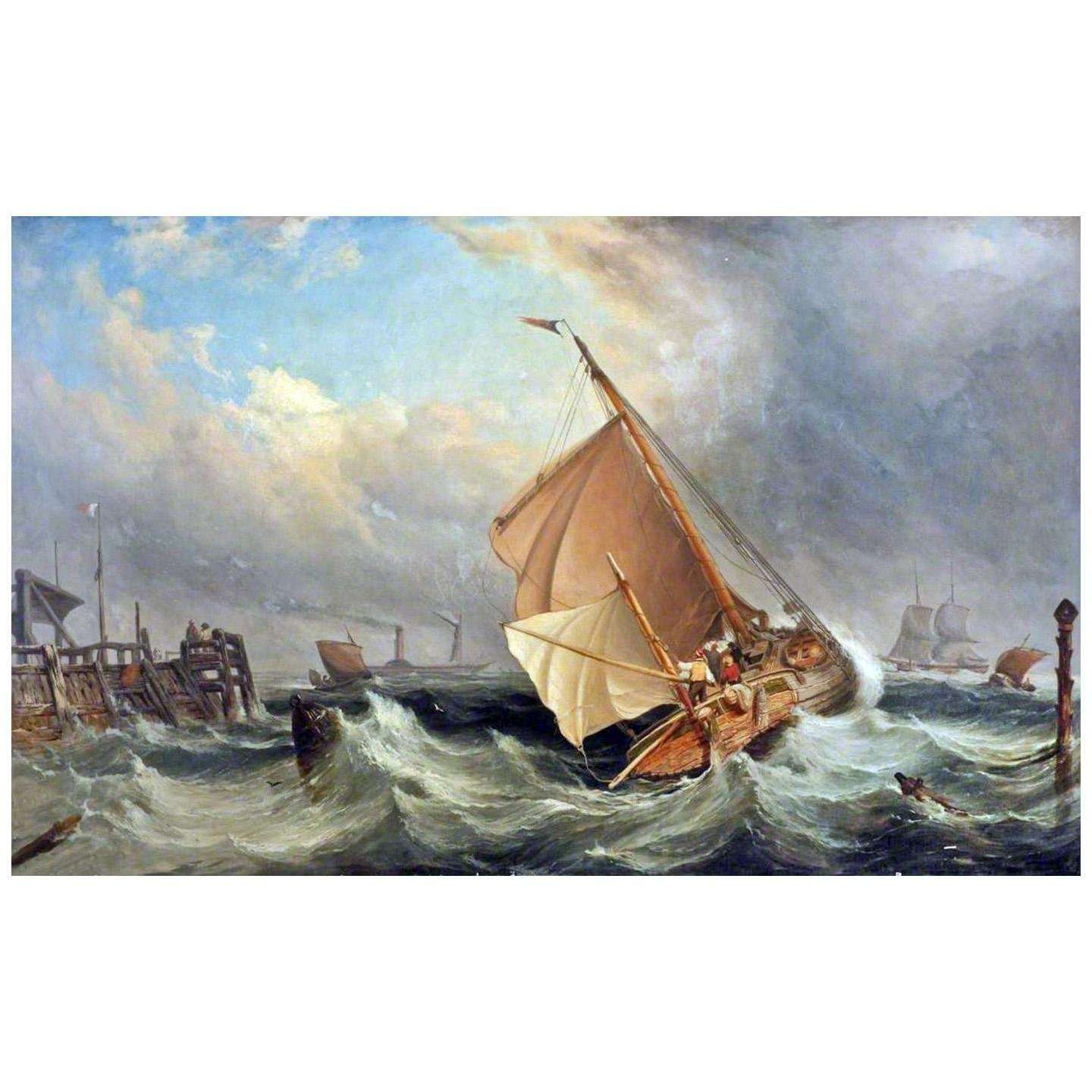  Edward William Cooke. A Barge off Deal in Stormy Weather. 1853. Royal Museum Greenwich