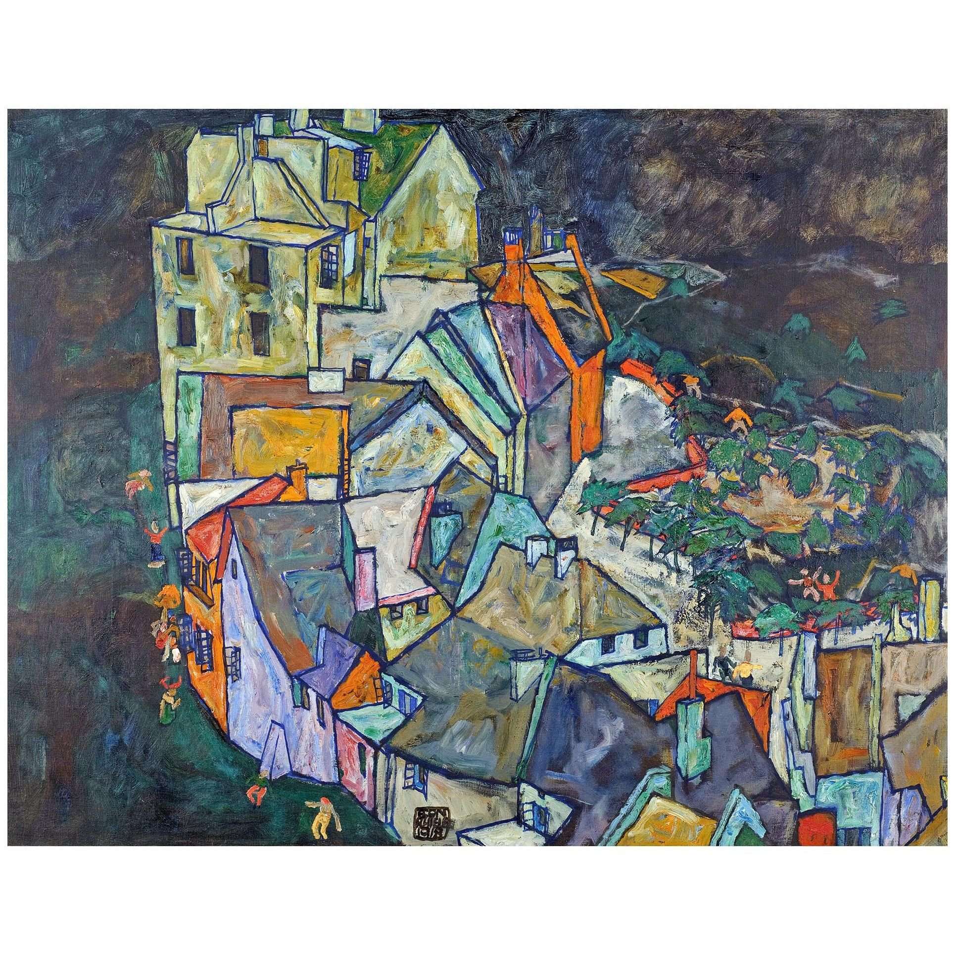  Egon Schiele. Stadtende. 1913. Neue Galerie Graz
