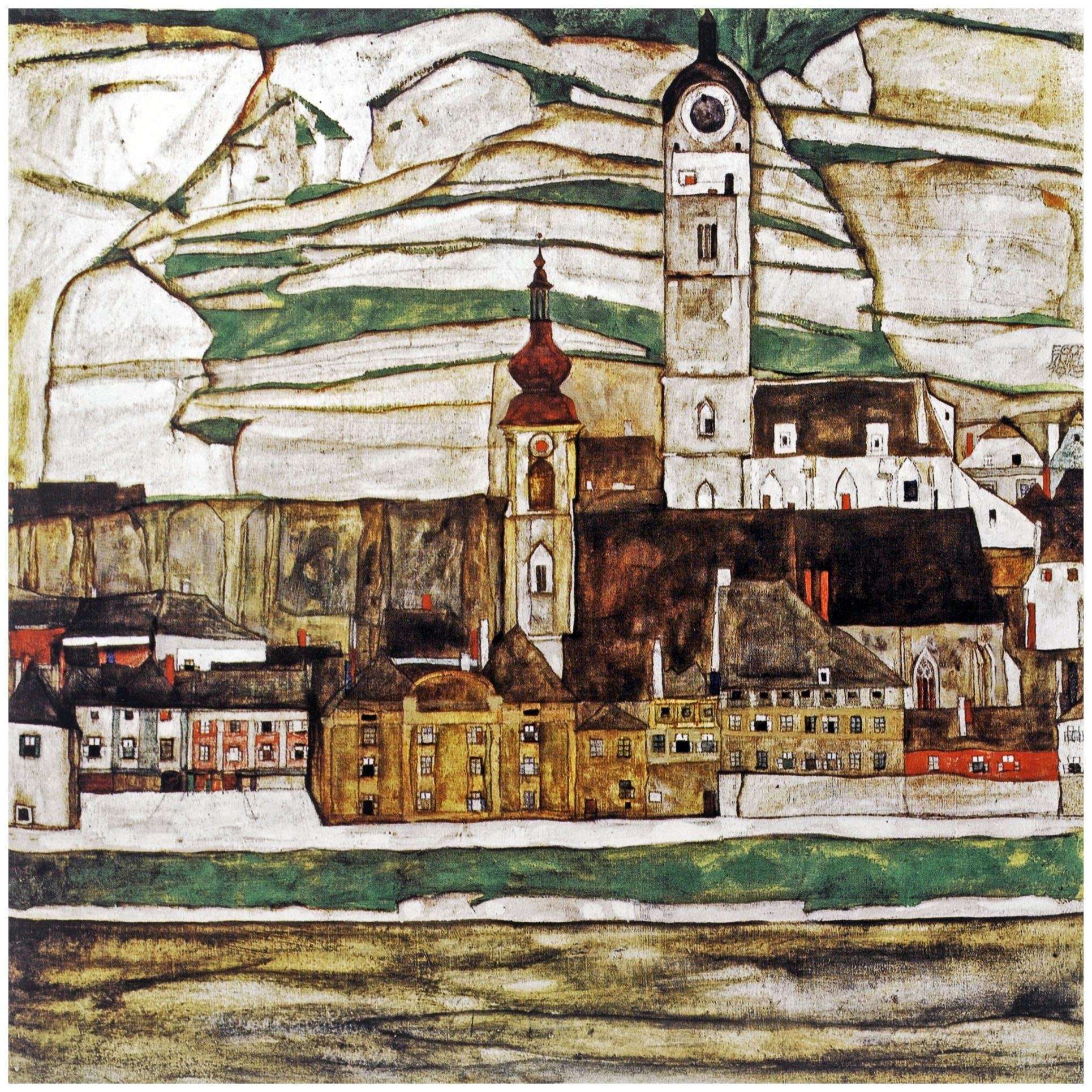  Egon Schiele. Stein an der Donau II. 1913. Neue Galerie Graz