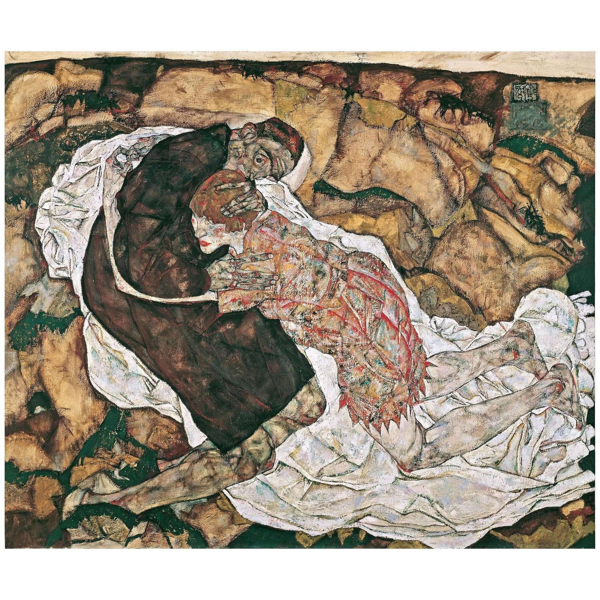  Egon Schiele. Der Tod und das M?dchen. 1915. Belvedere Wien