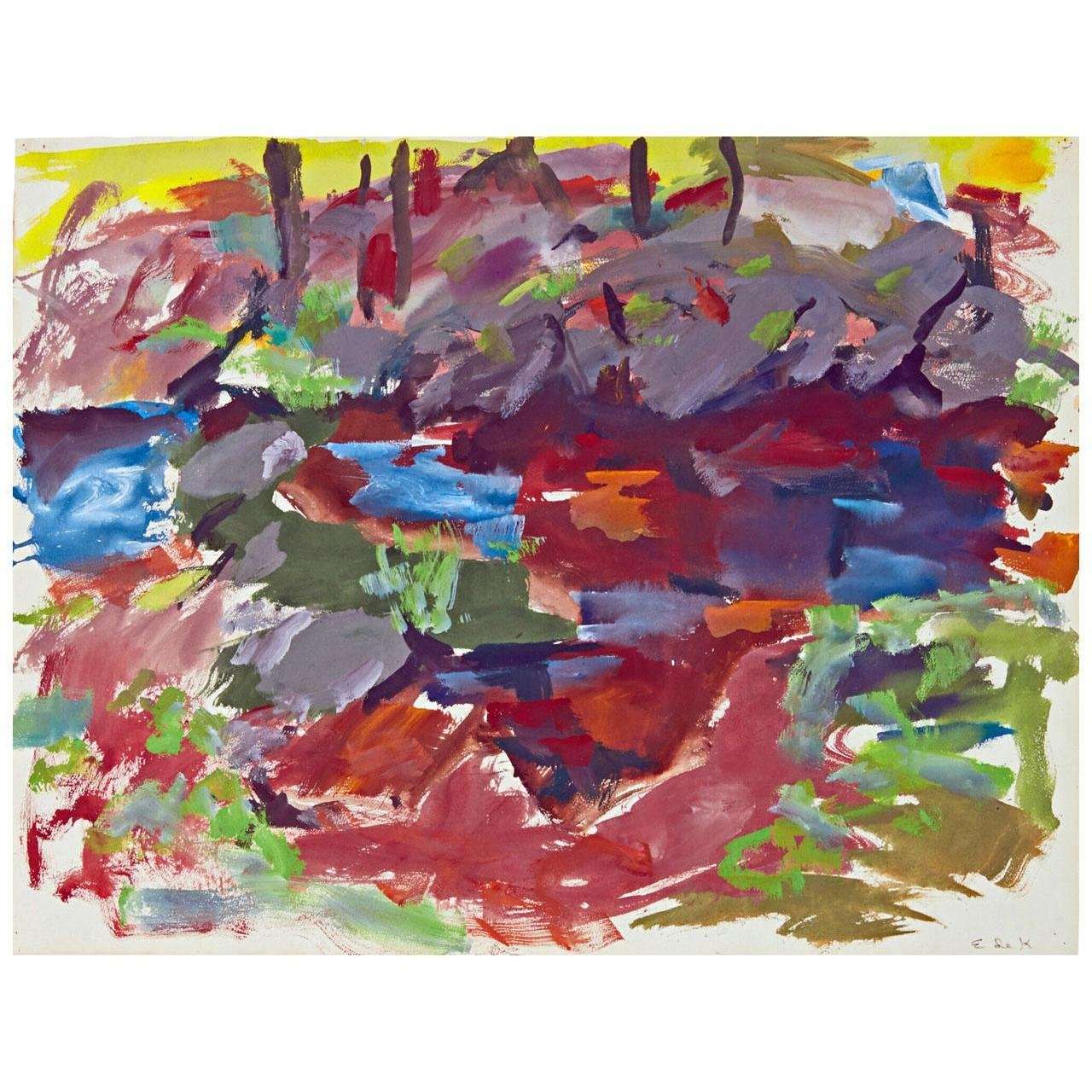    Elaine de Kooning. Catskills Series: Rocks and Trees. 1965. Private collection