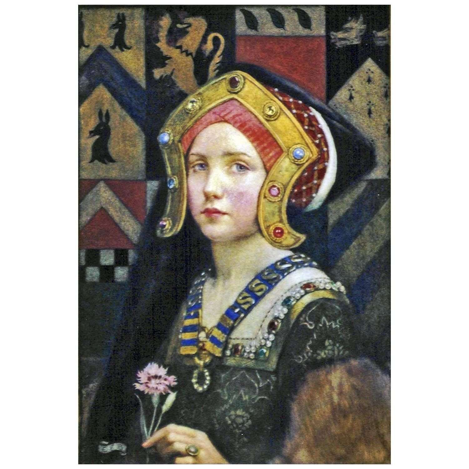  -Eleanor Fortescue-Brickdale. Head of a Tudor Girl. 1899