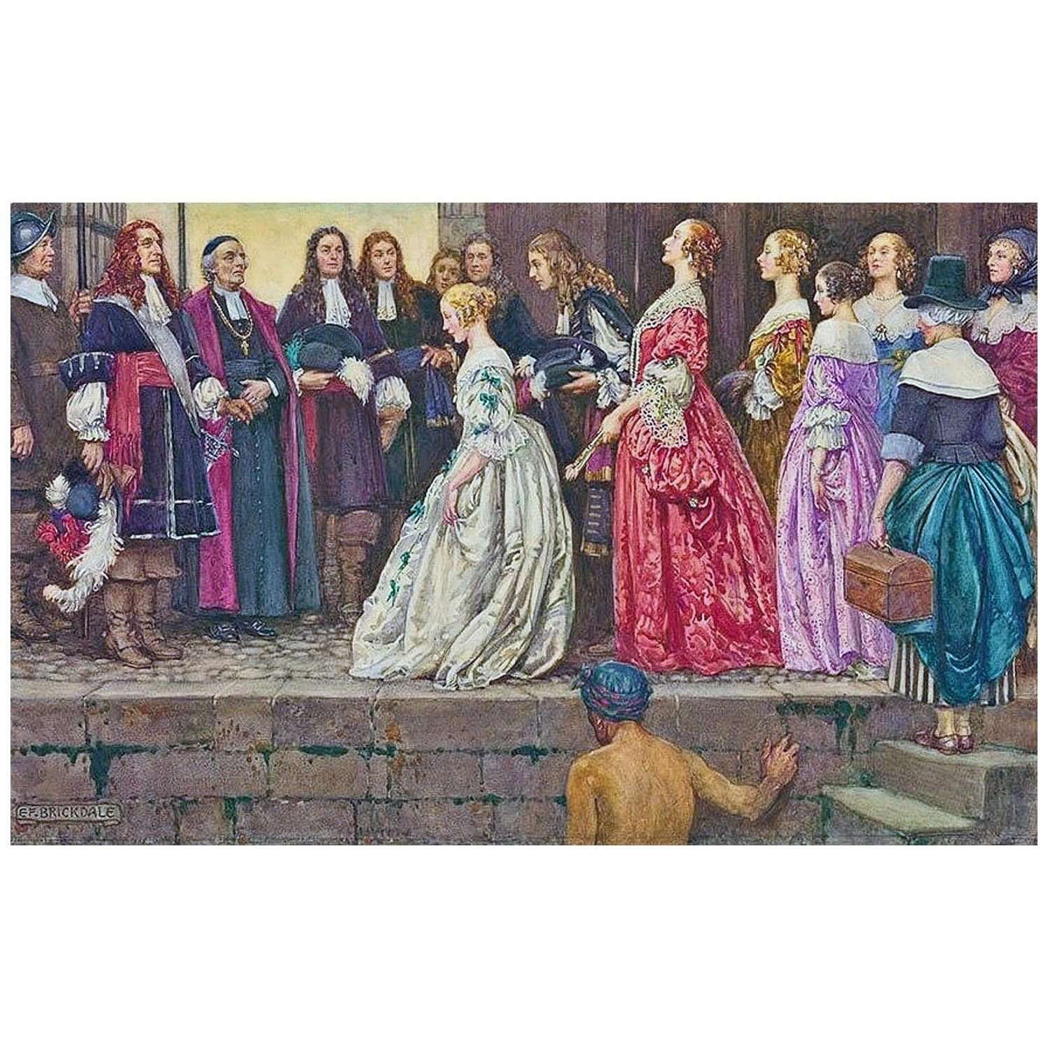  -Eleanor Fortescue-Brickdale. Arrival of the Brides. 1907