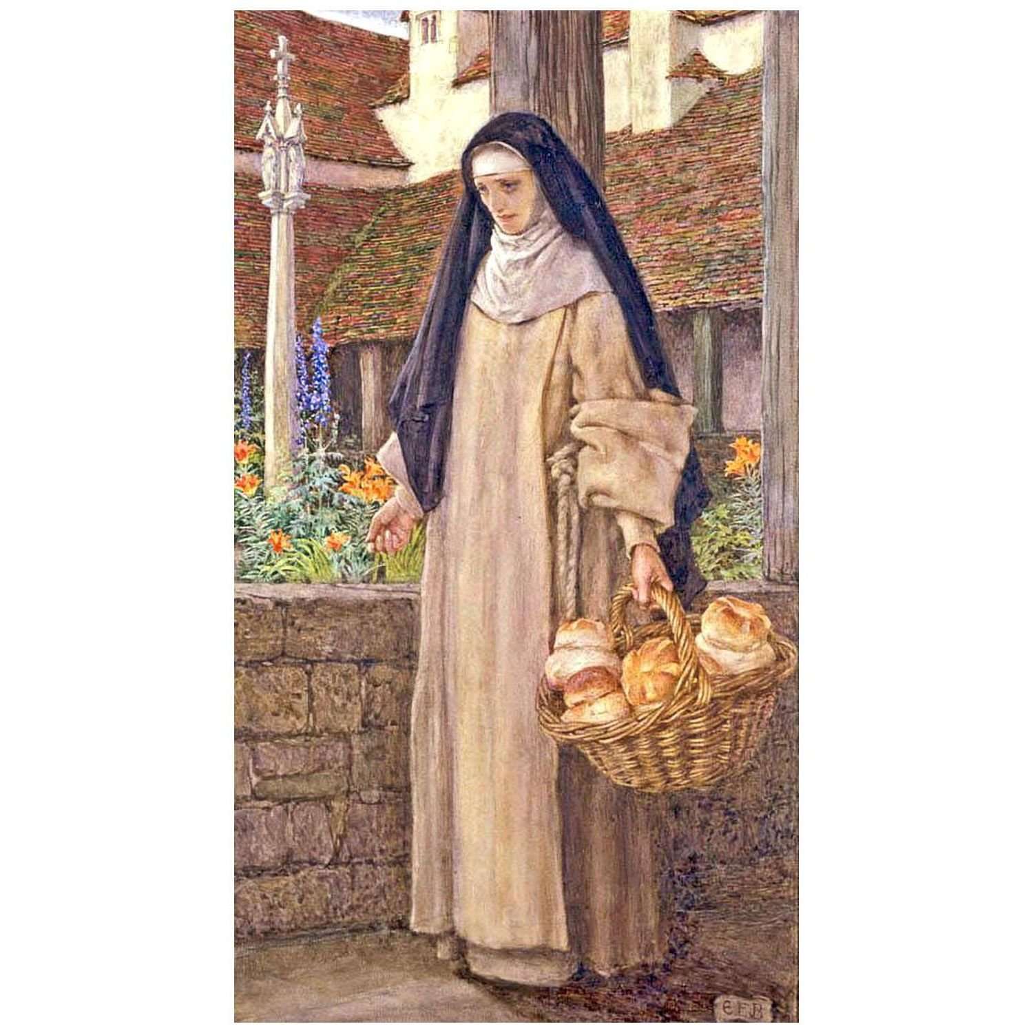  -Eleanor Fortescue-Brickdale. Guinevere at the End of her Life. 1913