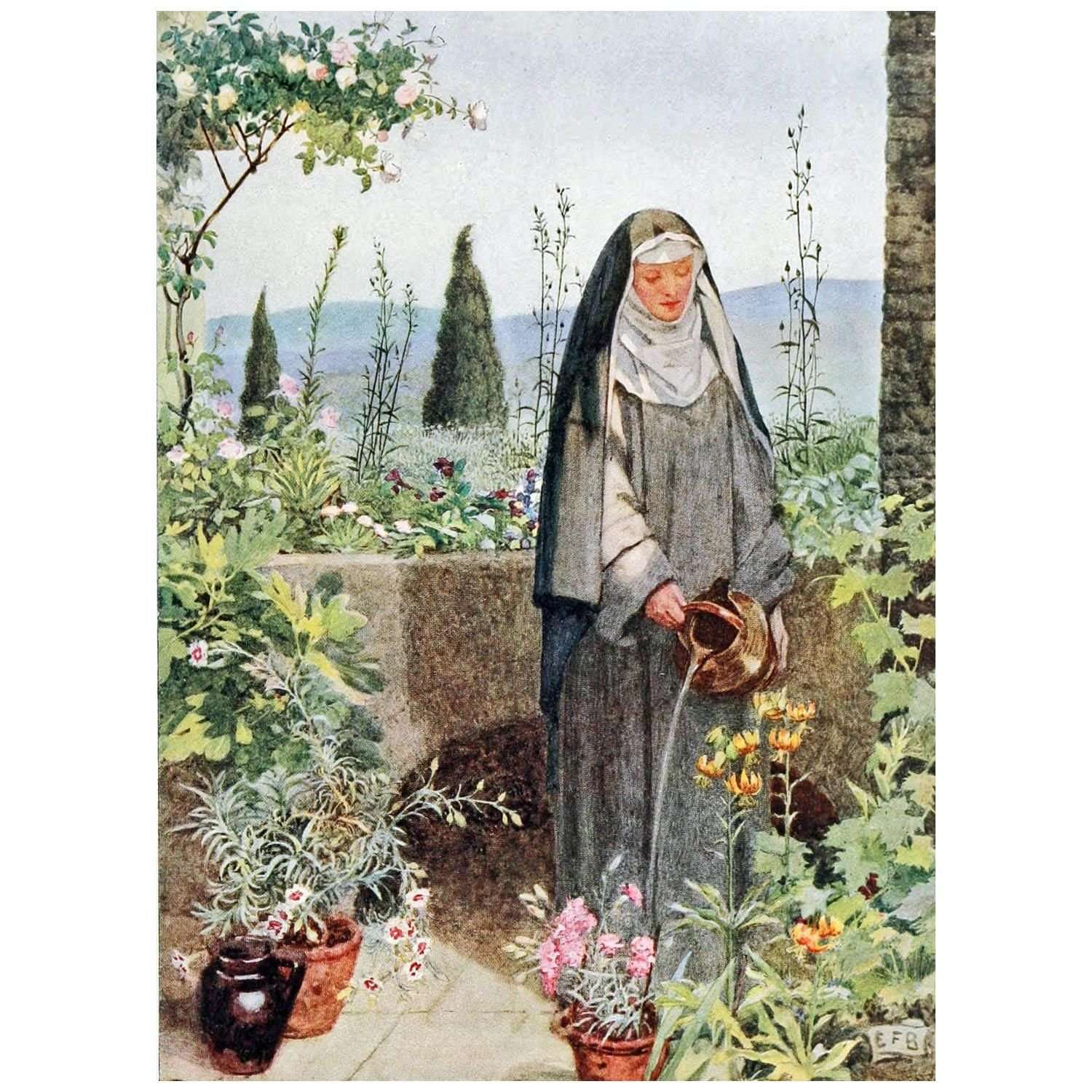  -Eleanor Fortescue-Brickdale. Saint Clare of Assisi. 1919