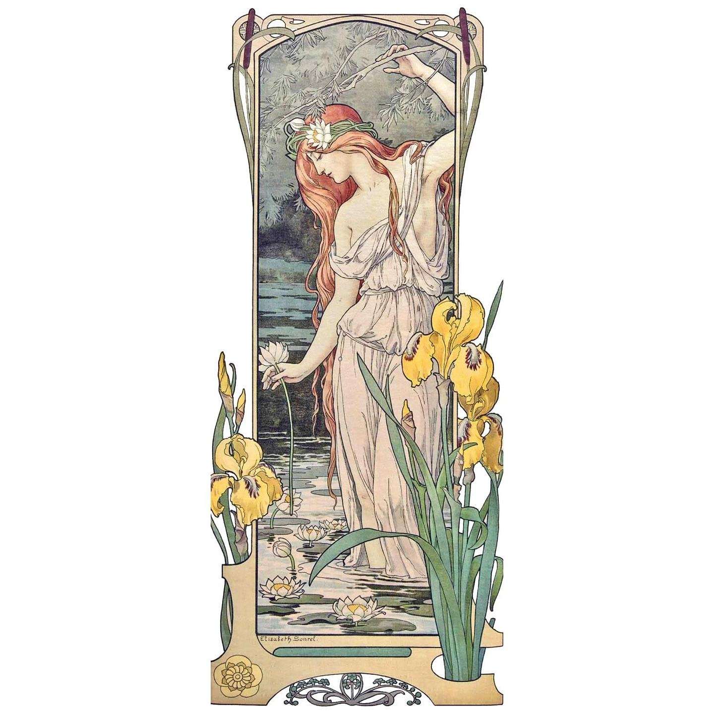  Elisabeth Sonrel. Fleurs de Eaux. 1901