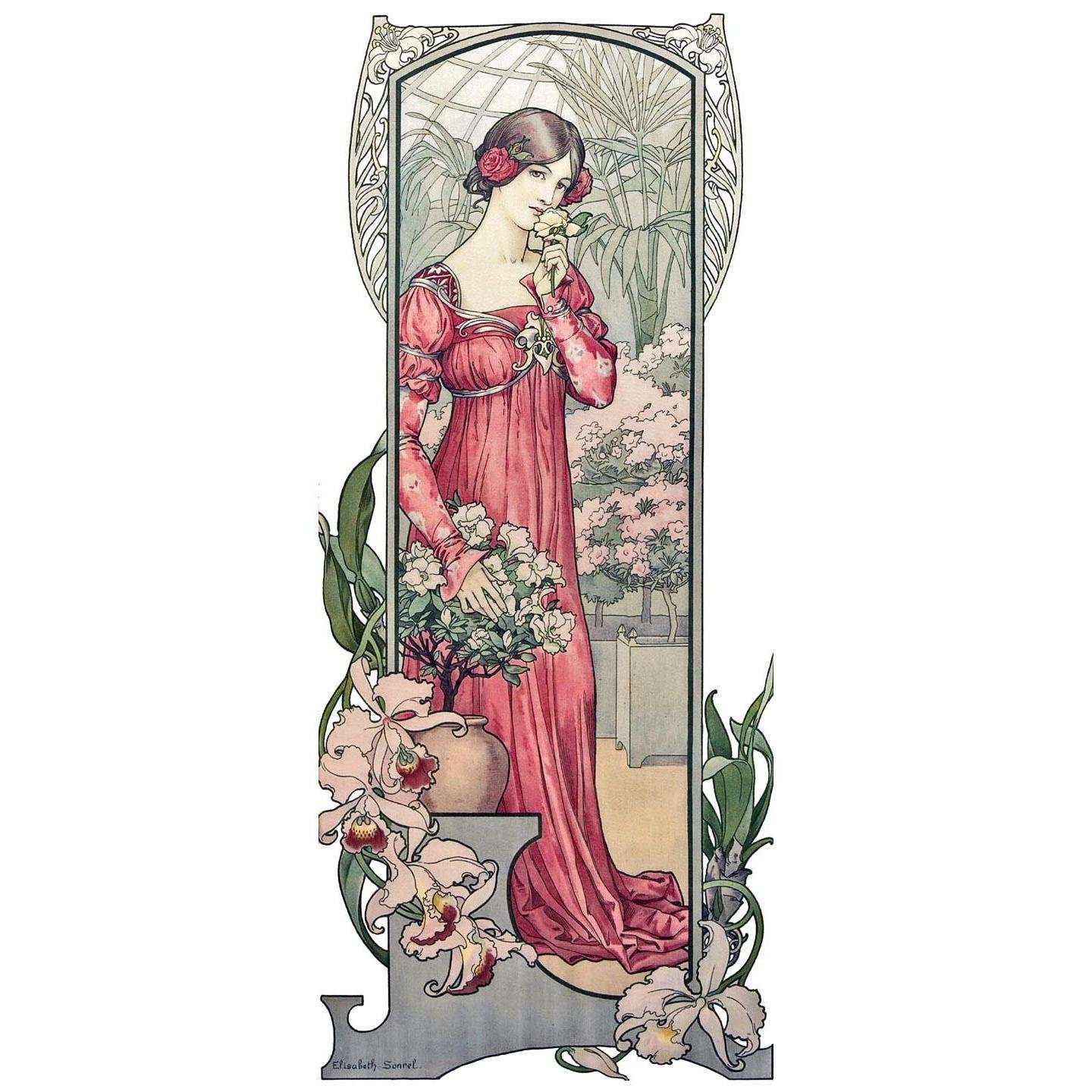  Elisabeth Sonrel. Fleurs de Serre. 1901