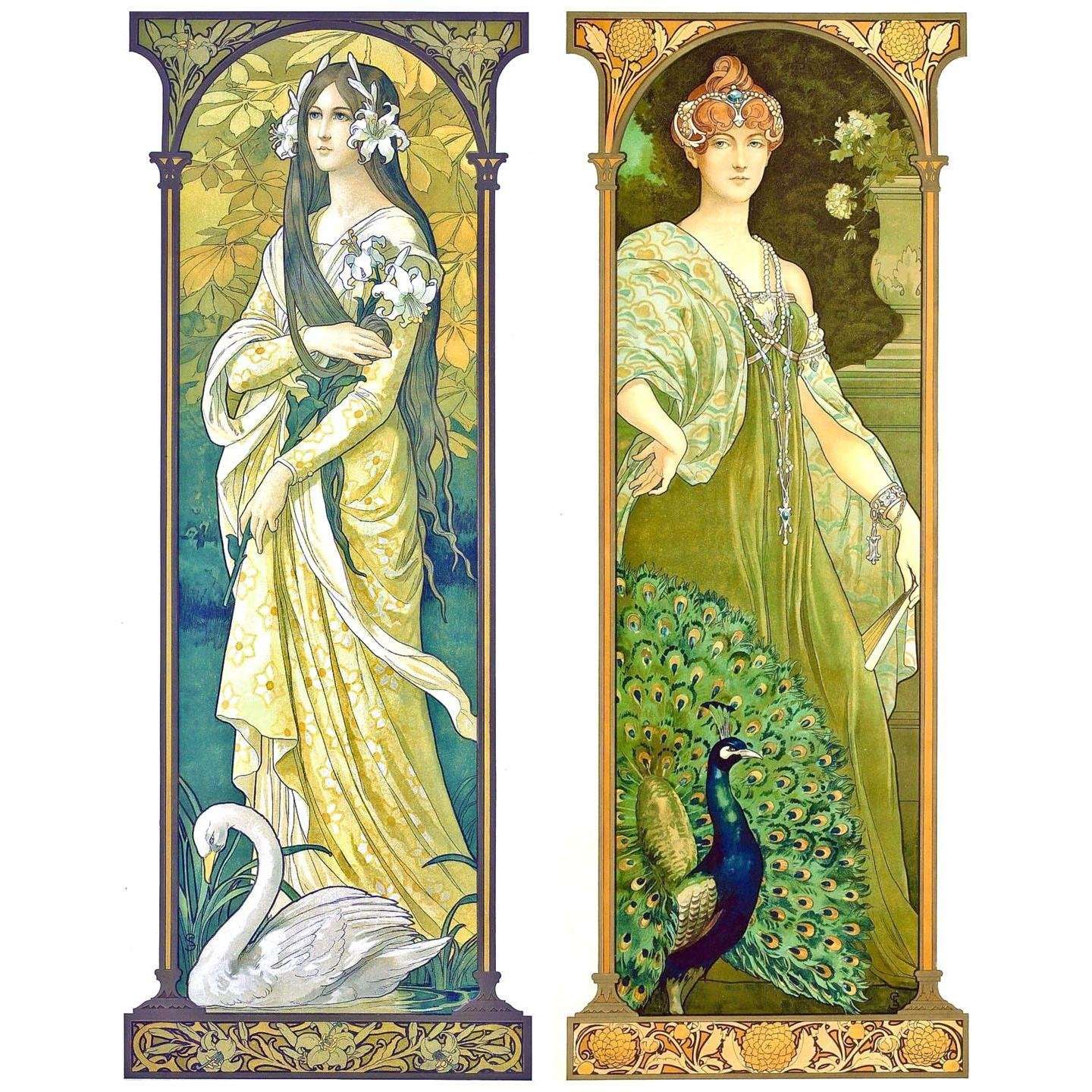  Elisabeth Sonrel. Les Oiseaux / Le Paon. 1901