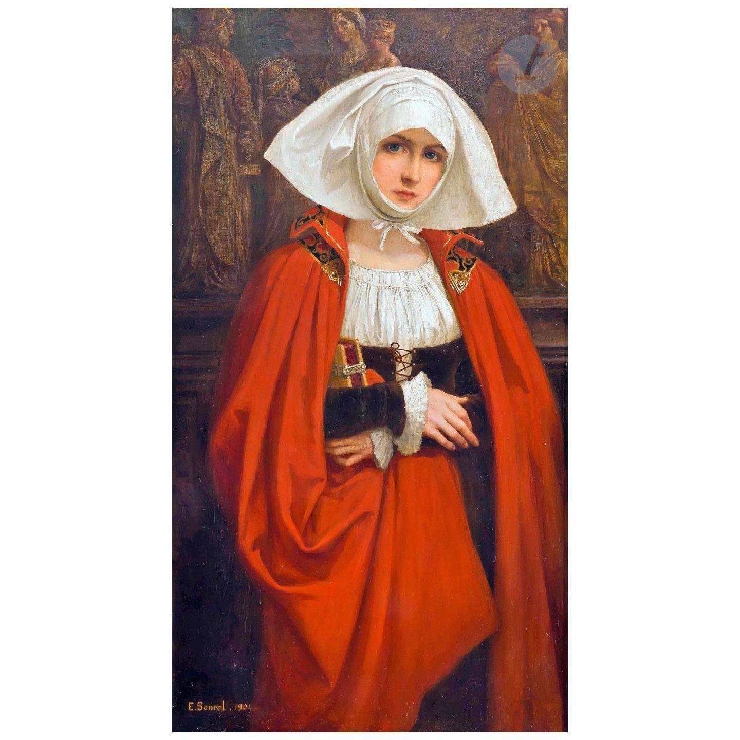  Elisabeth Sonrel. Jeune Femme avec coiffe. 1904