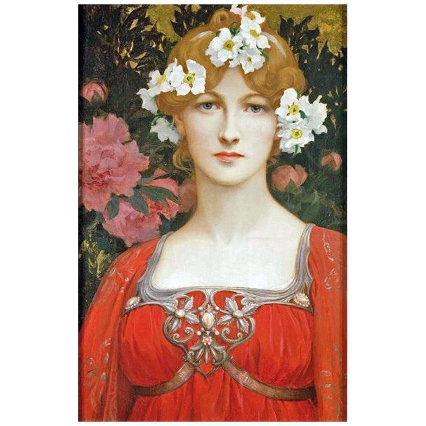  Elisabeth Sonrel. Le cerclet de fleurs blanches. 1905