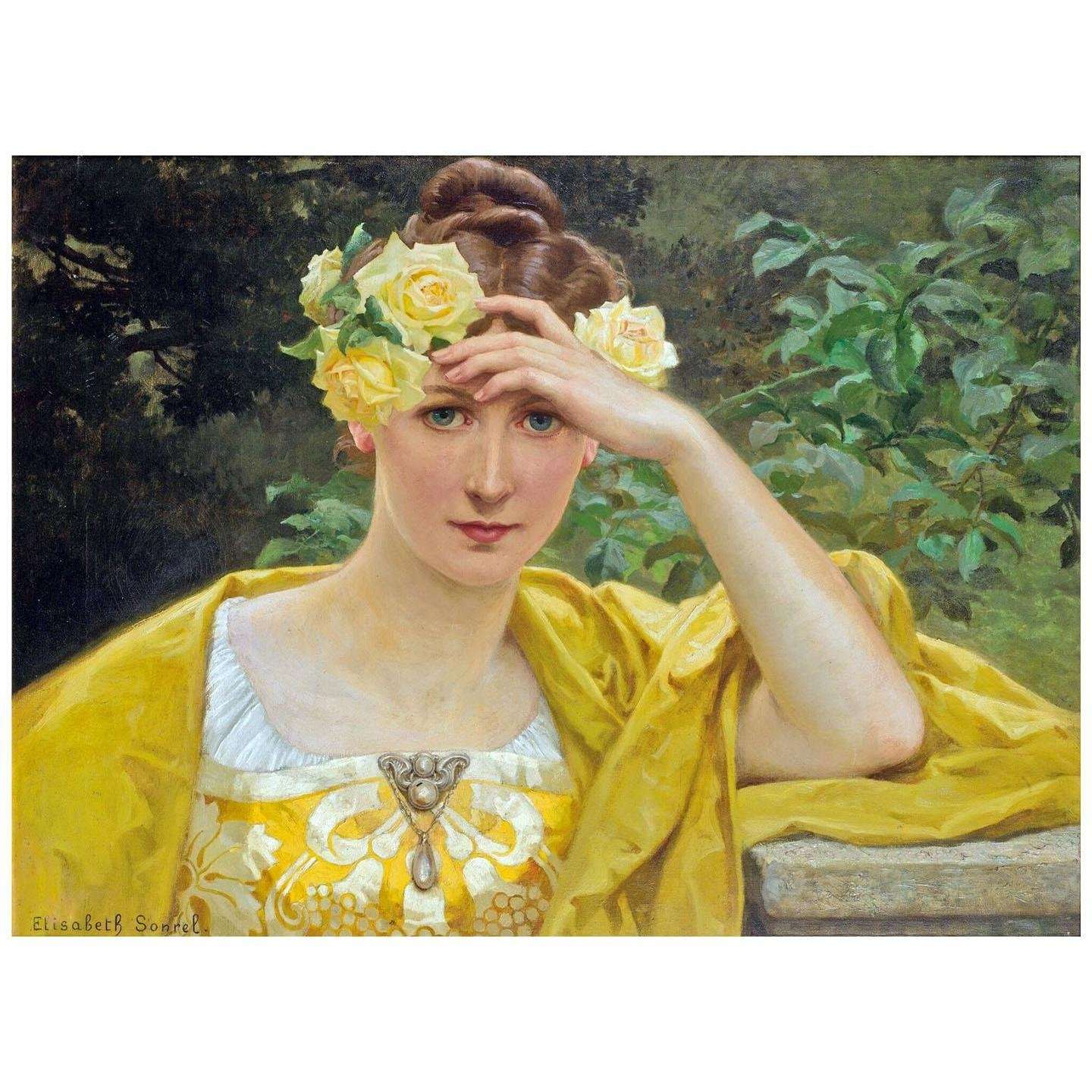  Elisabeth Sonrel. Jeune fille en jaune. 1920