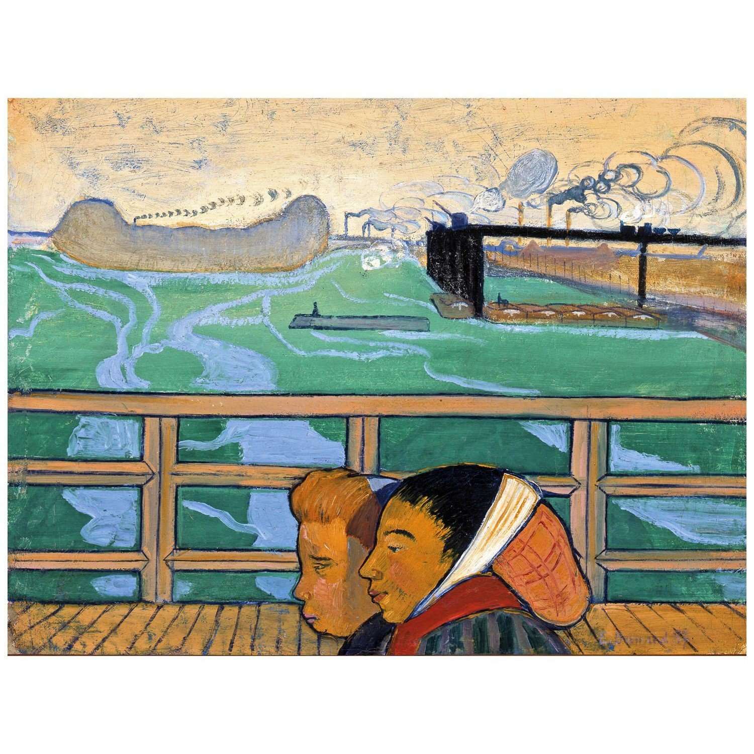  Emile Bernard. Vue du Pont d'Asni?res. 1887. Mus?e des beaux-arts de Brest