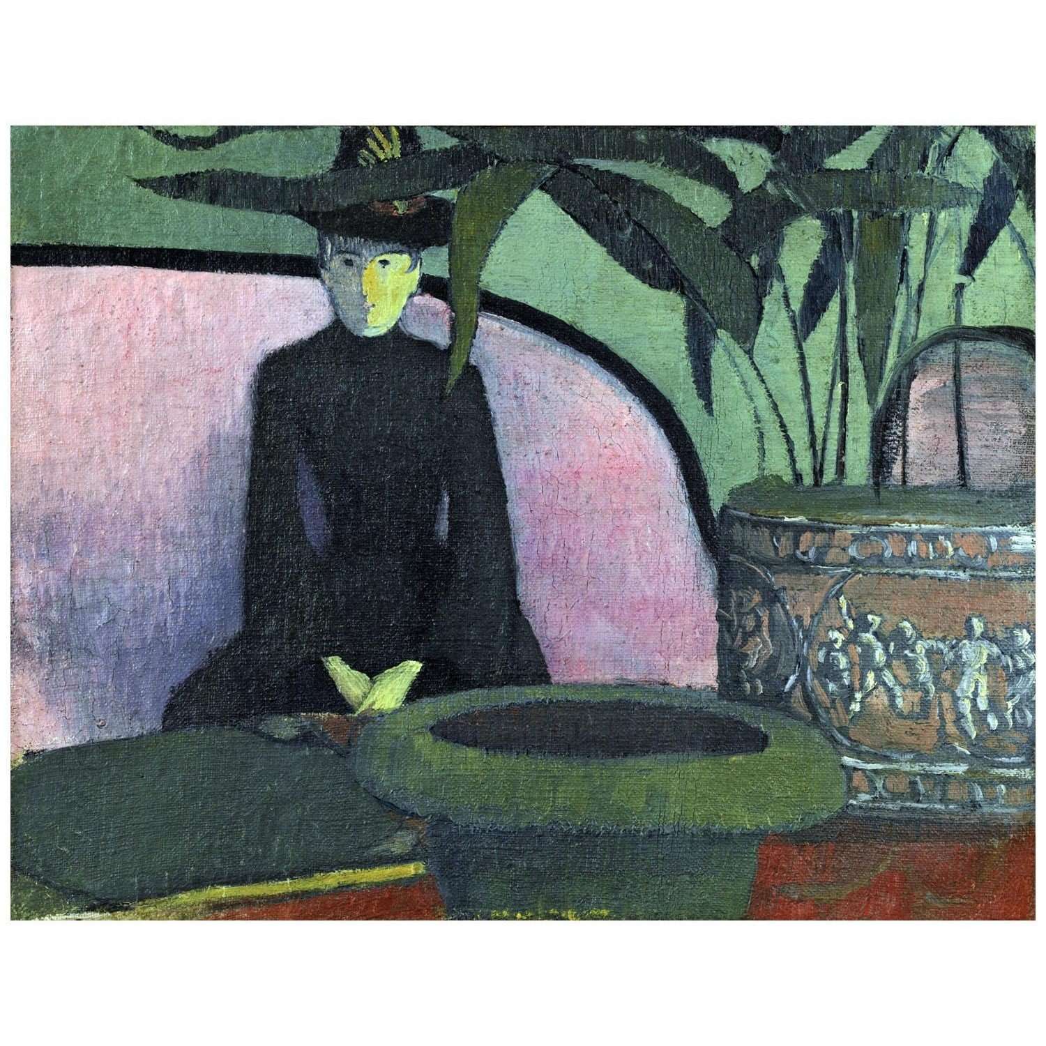  Emile Bernard. Femme assise sur un canape rose. 1887. Collection priv?e
