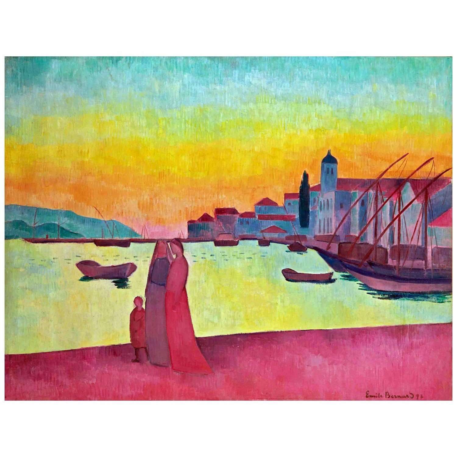  Emile Bernard. Vue du port de Vathy, Samos. 1893. Collection priv?e